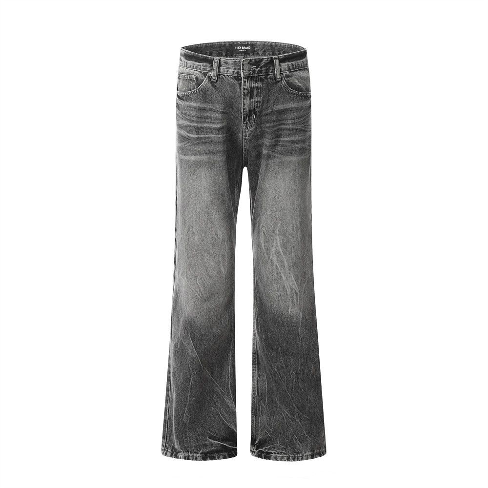 Japanese Brand × Jean Heavy washed distressed American retro straight jeans Size US 32 / EU 48 - 1 Thumbnail