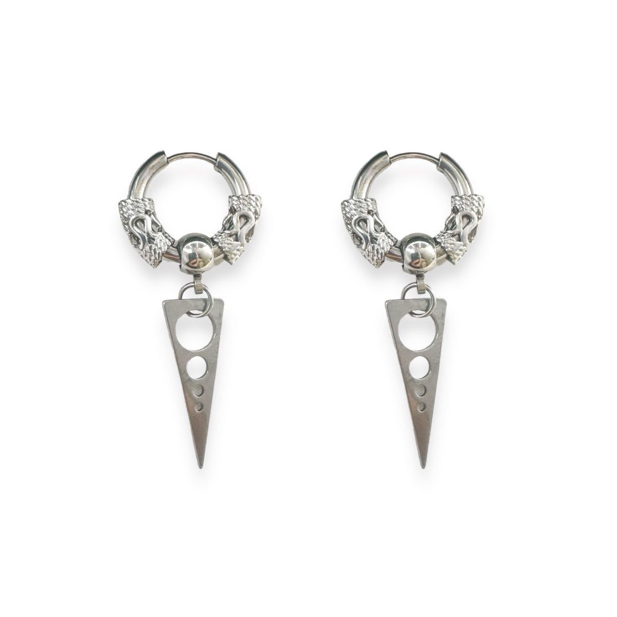 Designer Geometric Triangle Dangle Drop Earrings for Men Women Size ONE SIZE - 1 Thumbnail