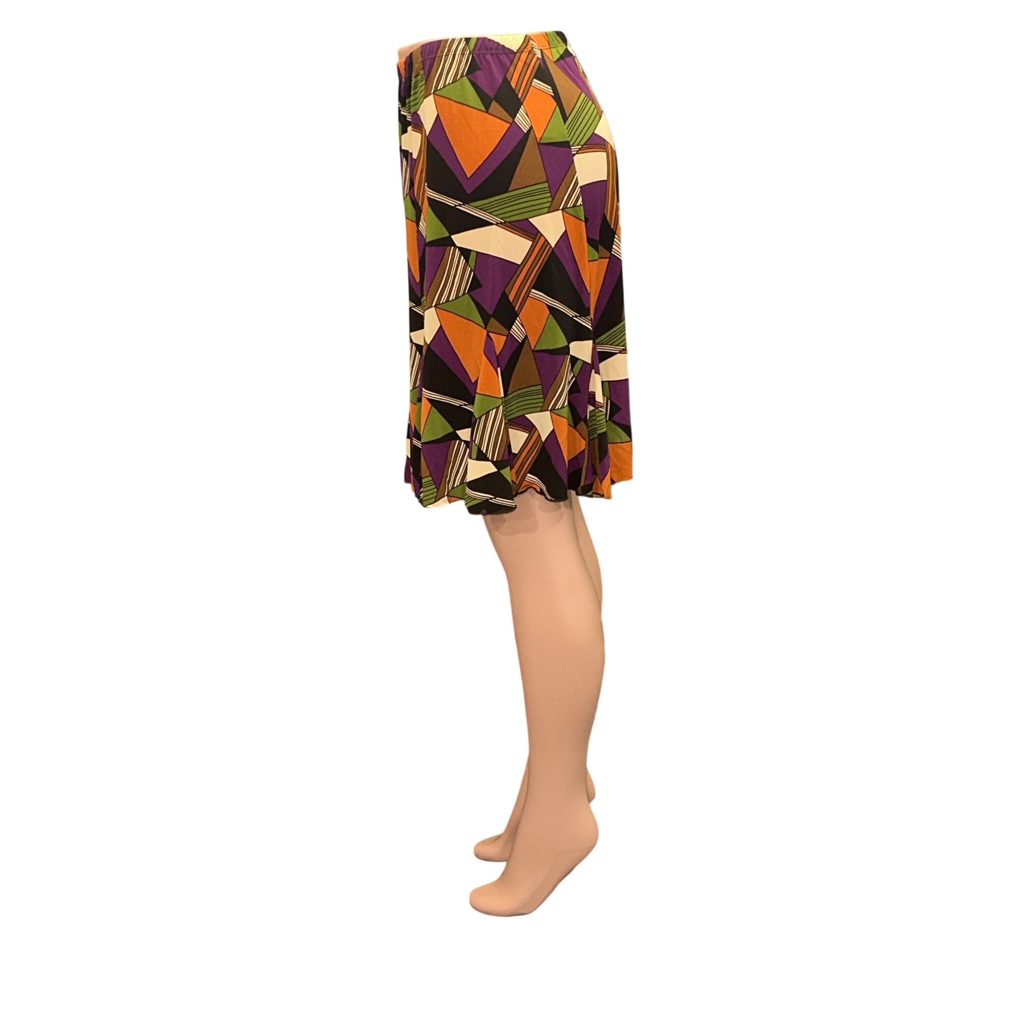 Other Briggs New York Vintage Inspired Geometric Flare Skirt Abstr Size 34" / US 12 / IT 48 - 5 Thumbnail