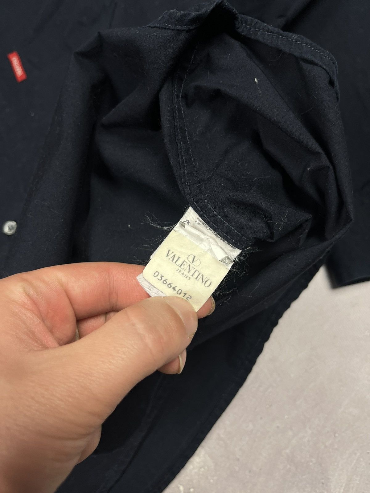 Valentino Vintage Valentino Jeans Navy Blue Shirt Luxury Y2K Red Label Size US L / EU 52-54 / 3 - 5 Thumbnail