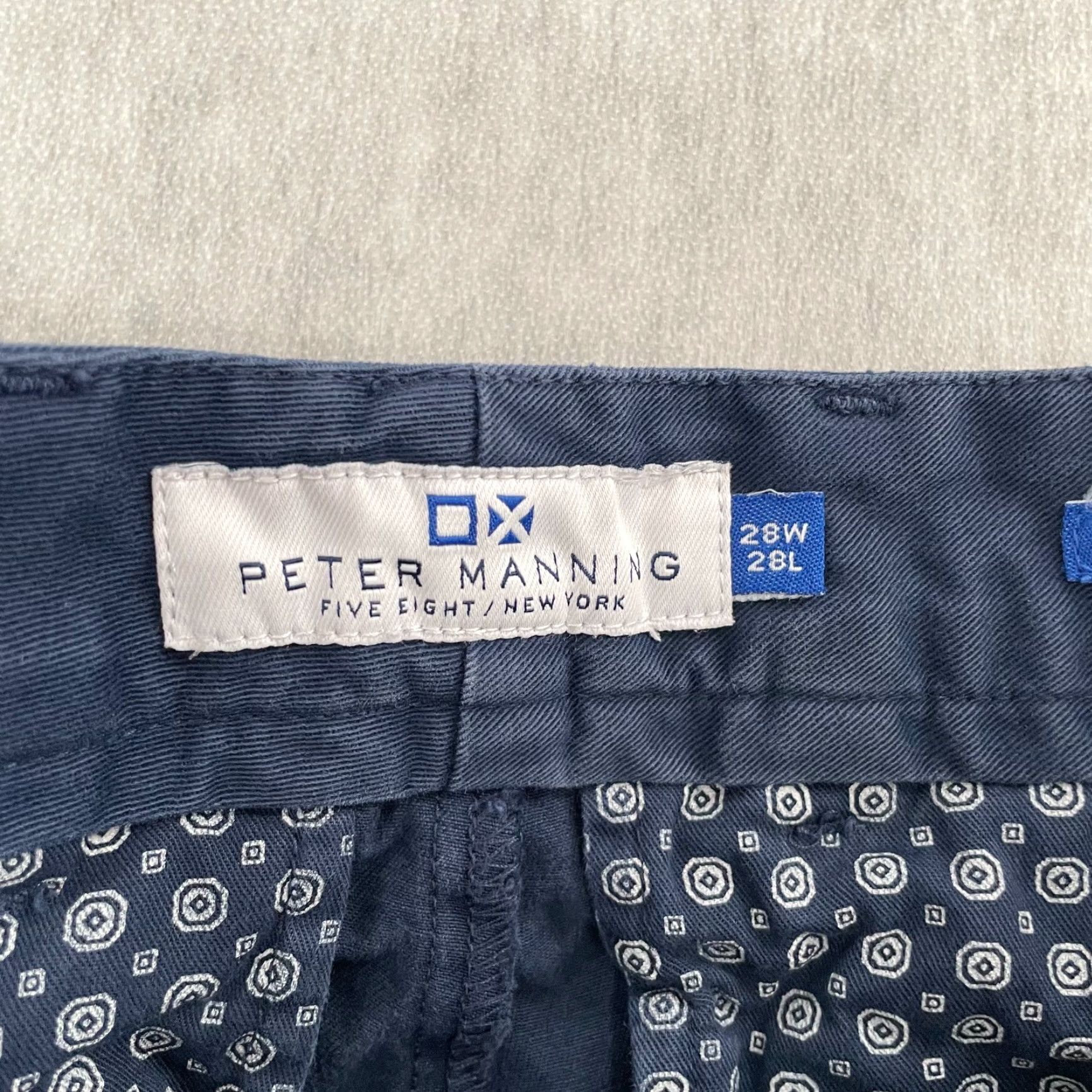 Vintage Peter Manning Pants Adult 28 Blue Classic Fit Chino Cotton Five Eight NYC Mens Size US 28 / EU 44 - 3 Thumbnail