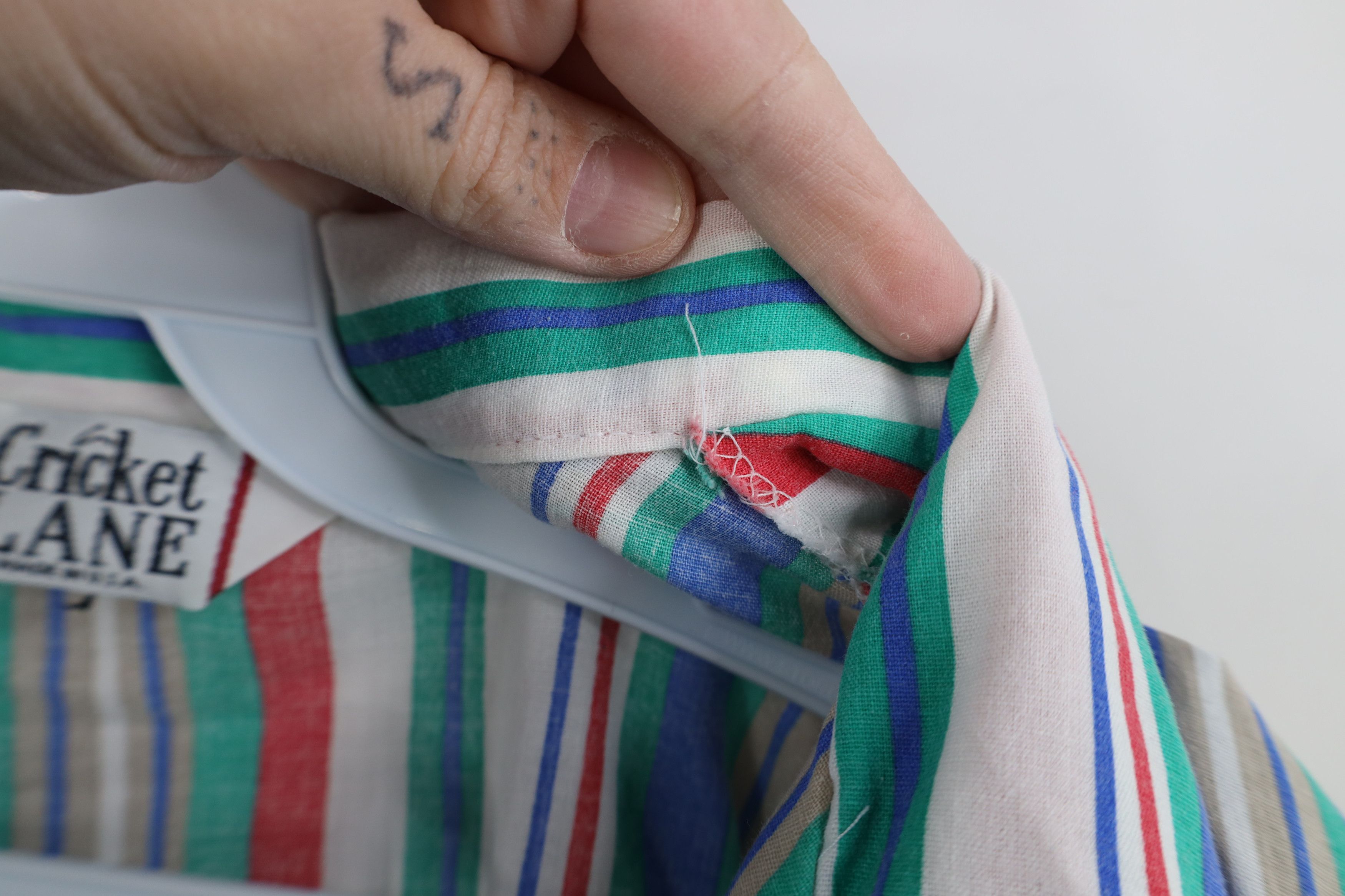 Vintage Vintage 90s Streetwear Block Camp Collar Button Shirt USA Size XL / US 12-14 / IT 48-50 - 9 Thumbnail