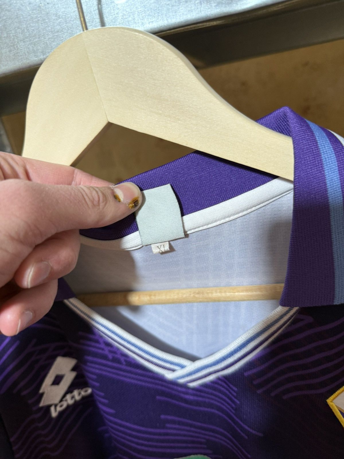 Lotto Sport × Vintage Vintage Lotto Fiorentina 1992/93 Home Soccer Jersey Bootleg Size US XL / EU 56 / 4 - 5 Thumbnail