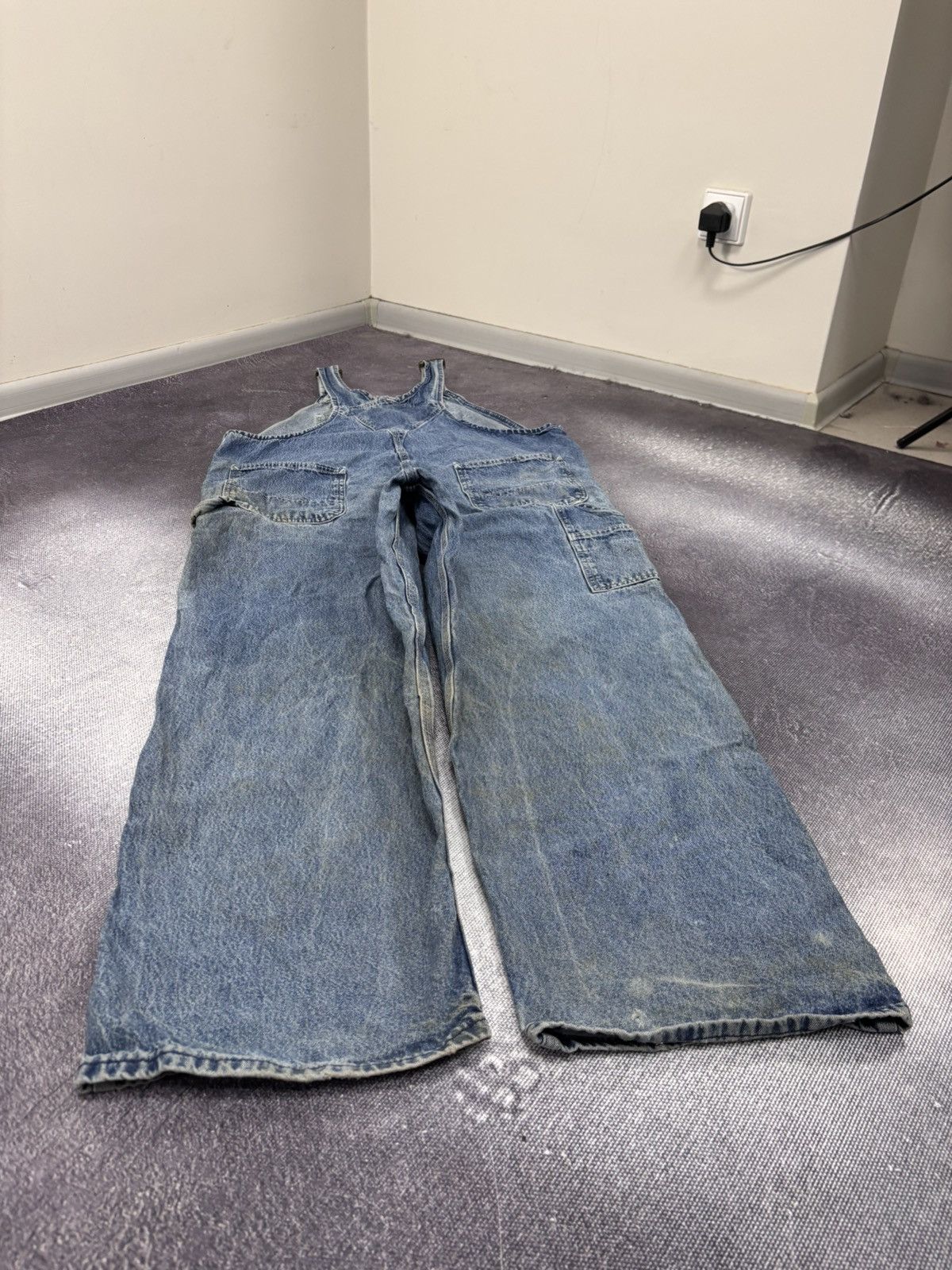 Carhartt Vintage Carhartt Bib Overalls R07 DST Blue Denim Carpenter Size US 42 / EU 58 - 15 Thumbnail