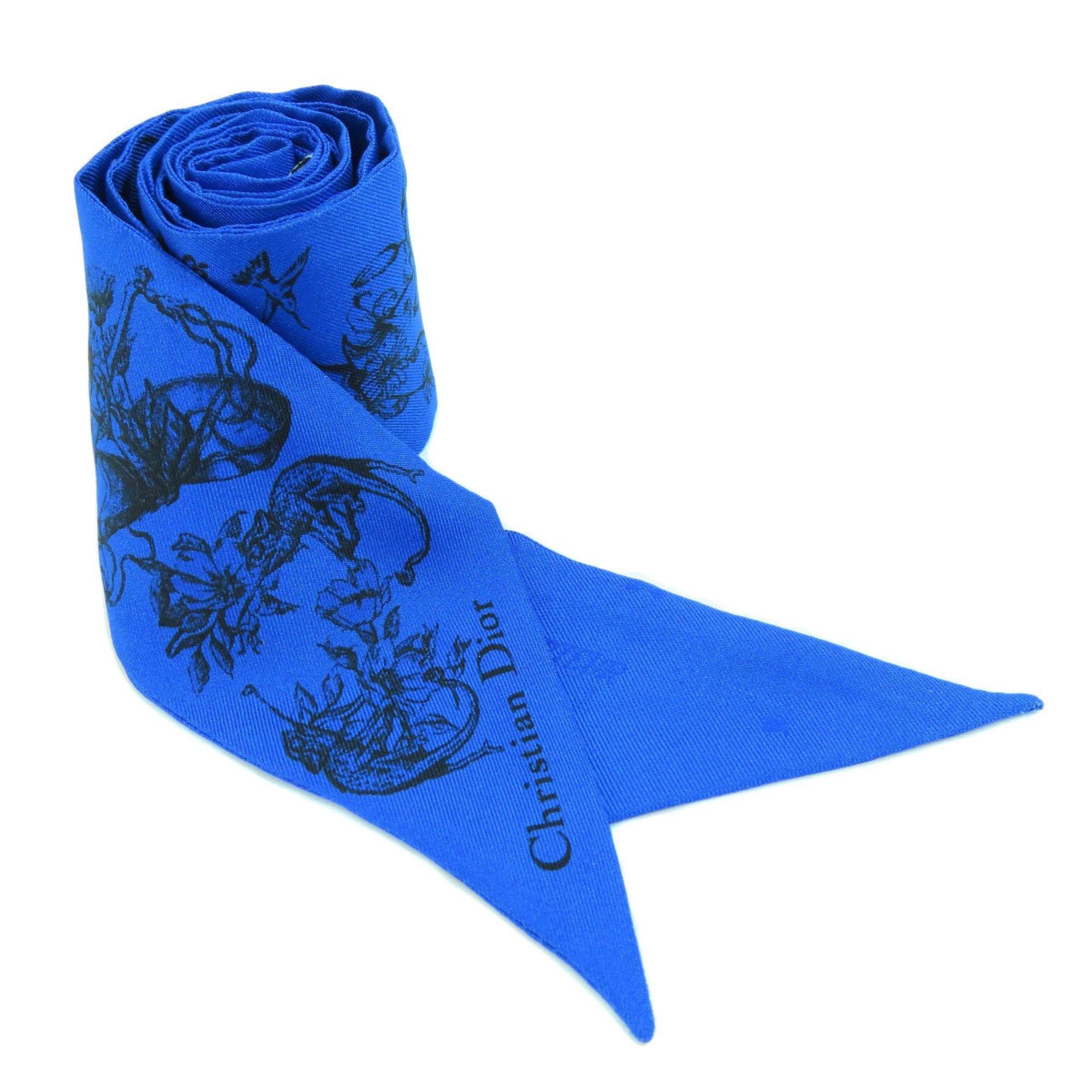 image of Christian Dior Scarf Muffler Silk Women's in Black