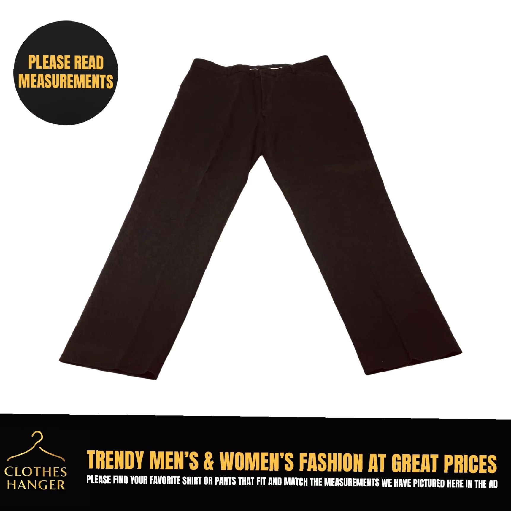 Polo Ralph Lauren Polo Ralph Lauren Classic Chino Pants Mens 36x30 Black Cotton Stretch 7825 Size US M / EU 48-50 / 2 - 2 Thumbnail