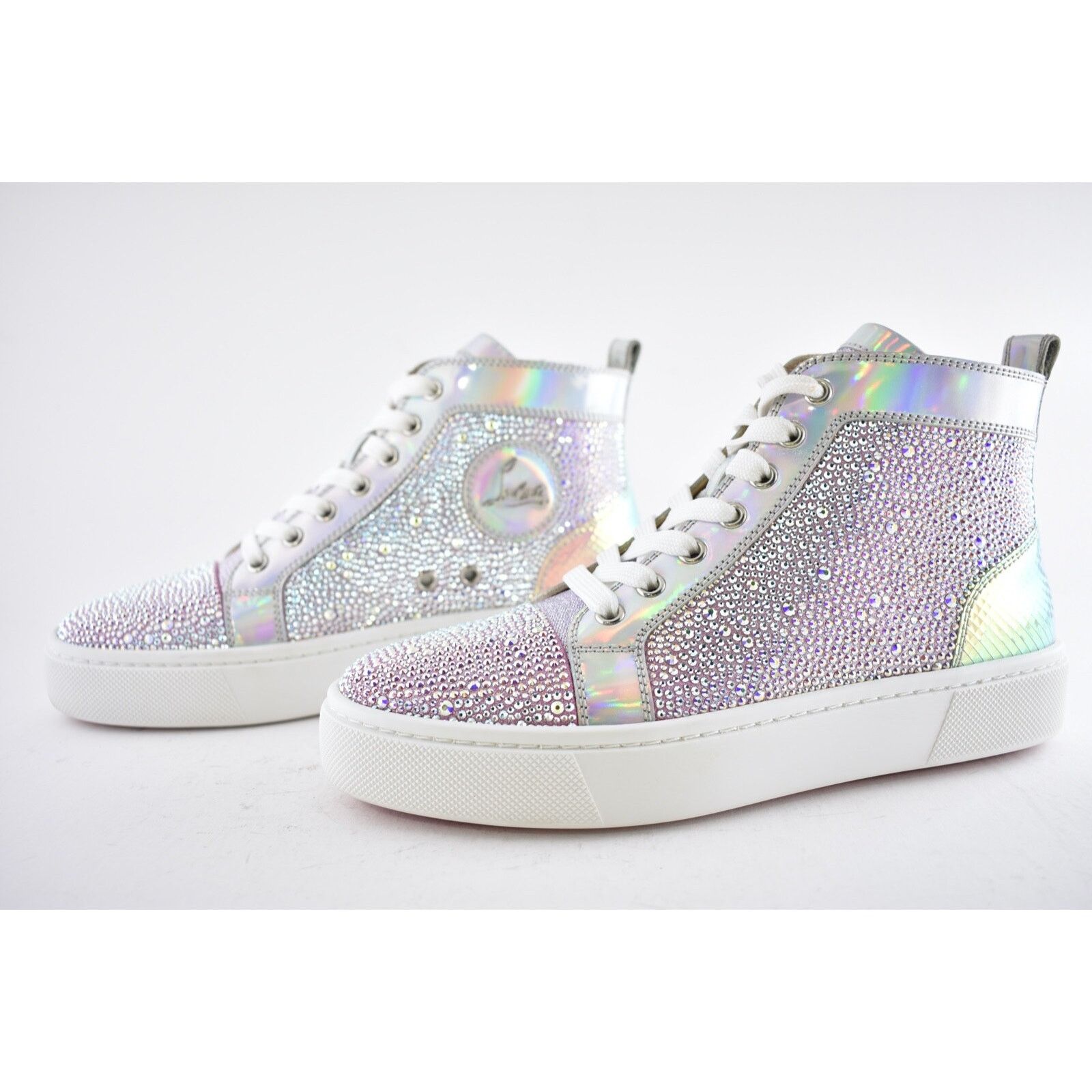 Christian Louboutin Super Louis Strass Flat SD AB Crystal High Top Sneaker 36 Size US 6 / IT 36 - 10 Thumbnail
