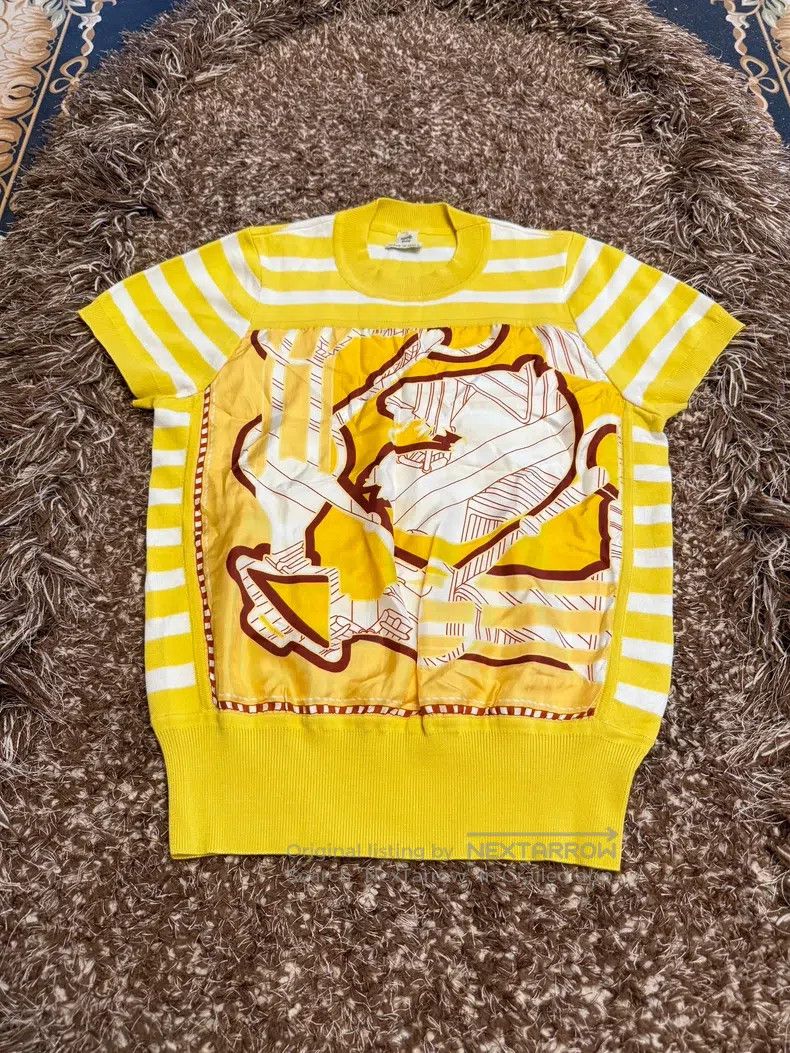 Hermes Hermes Silk Cashmere Short Sleeve Top Size XS / US 0-2 / IT 36-38 - 2 Thumbnail