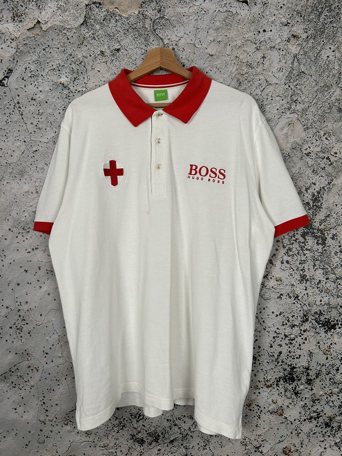 Hugo Boss Streetwear Vintage Hugo Boss England Flag Polo Tee Luxury Streetwear Hype Grailed