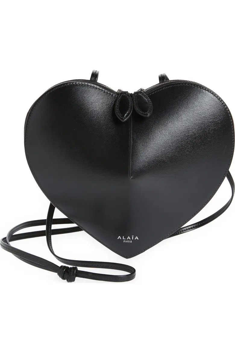 Alaïa Le Coeur Crossbody Bag In Lux Leather in Black, Women's
