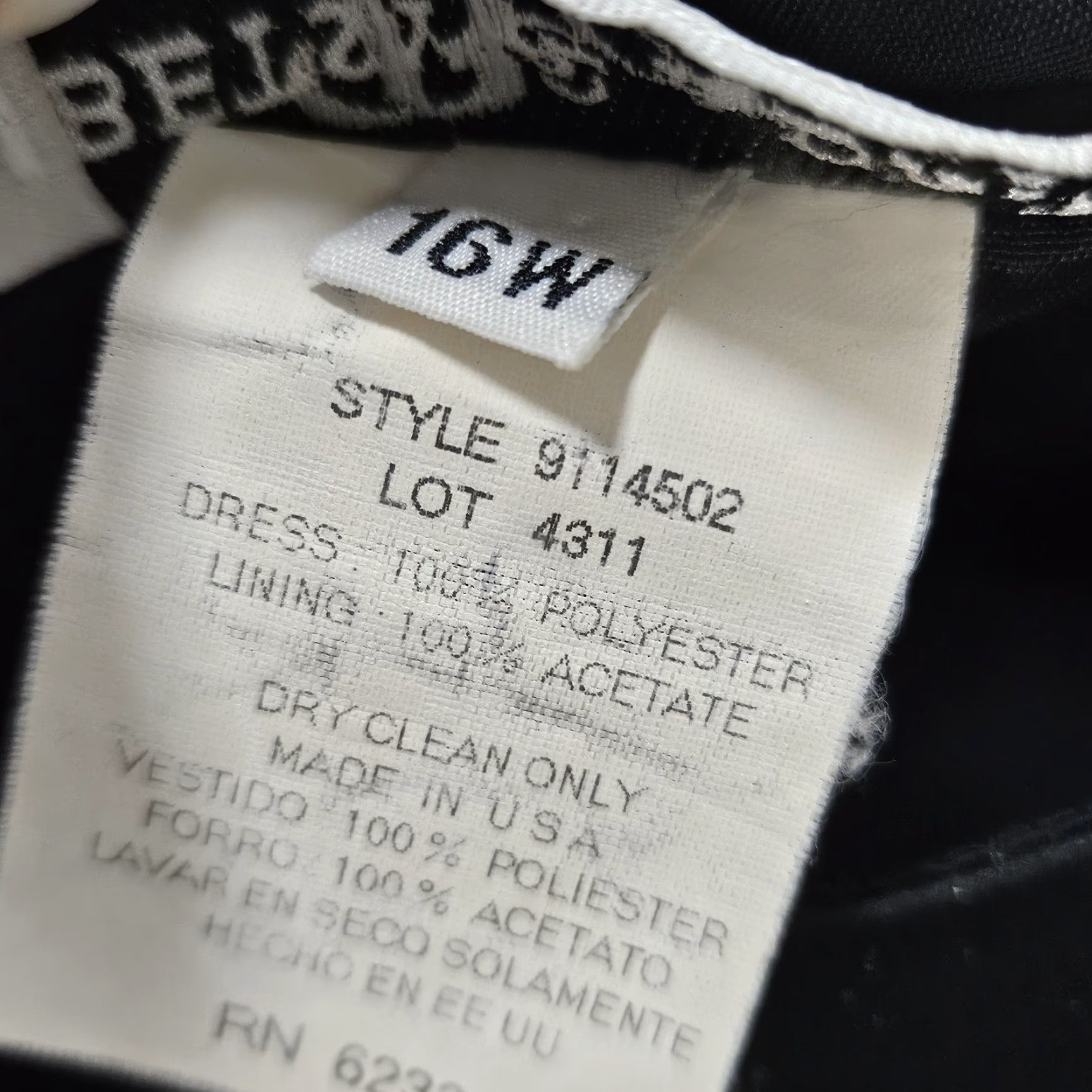 Vintage VTG Betsy & Adam Black Satin Strappy Lined Classic Sheath Maxi Dress USA 16W Size XXL / US 16-18 / IT 52-54 - 4 Thumbnail