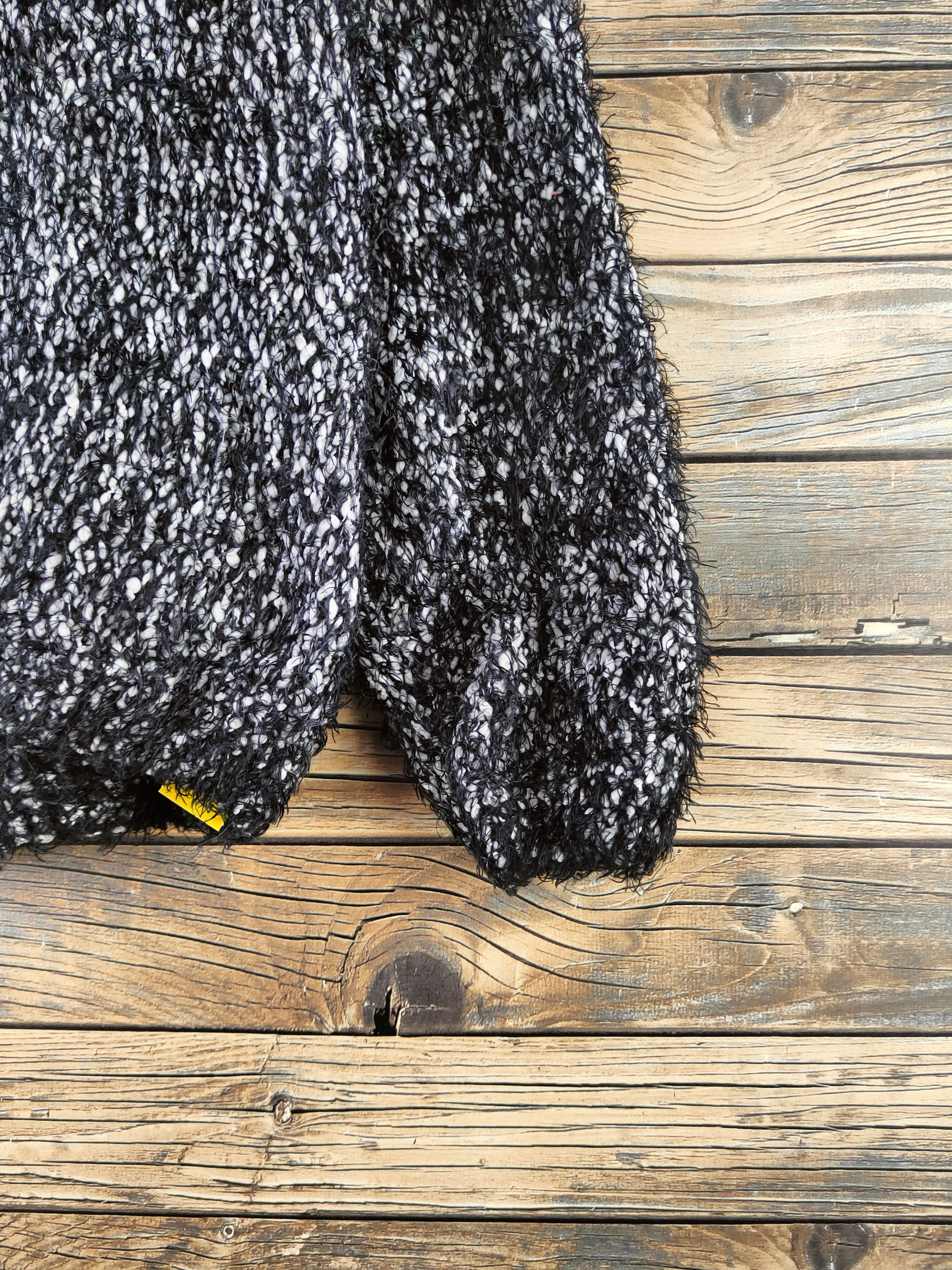 Japanese Brand DL Lepsim Black Fur shaggy Mohair Knitwear #46-998 Size M / US 6-8 / IT 42-44 - 6 Thumbnail