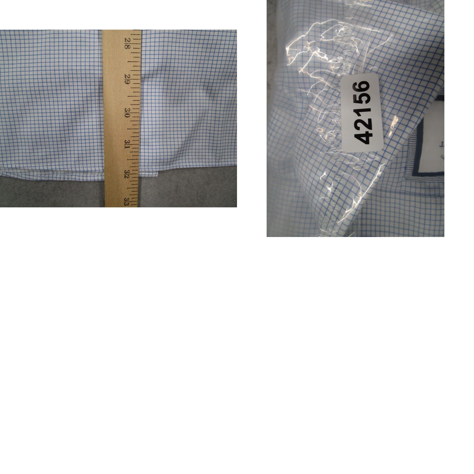 Charles Tyrwhitt Charles Tyrwhitt Slim Fit Blue Check Dress Shirt Mens 36 17.5 French Cuff Cotton Non Iron Size 36R - 8 Thumbnail