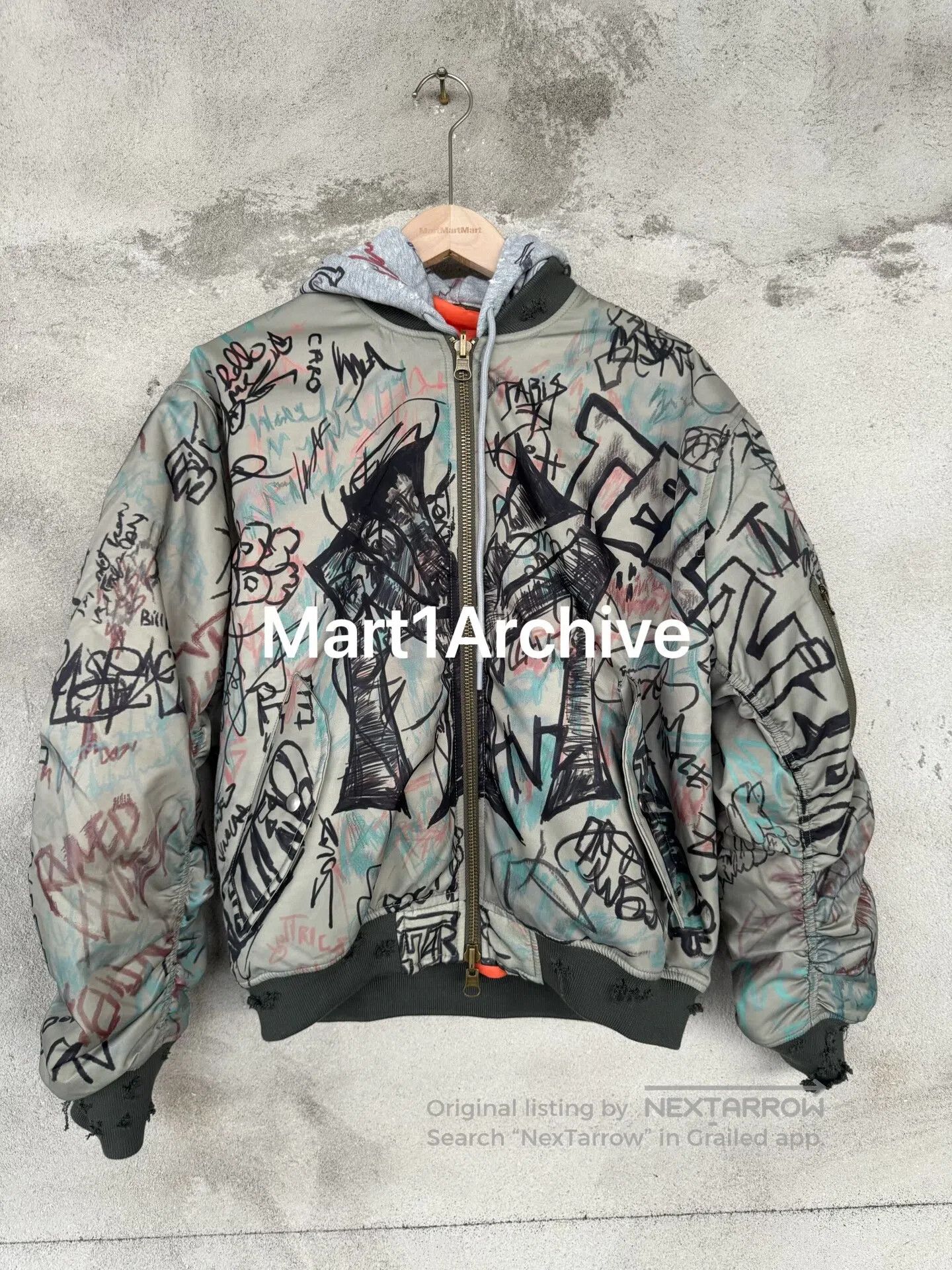 Mowalola Mowalola 25AW GRAFFITI BOMBER JACKET | Grailed