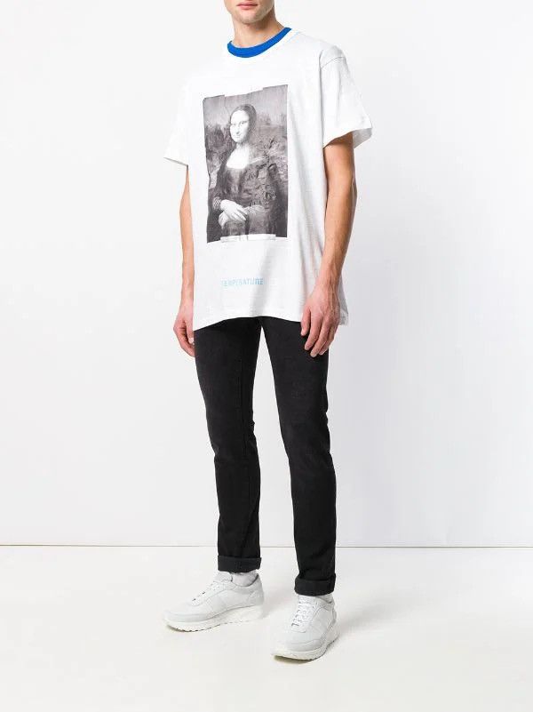 Off-White Off-White Virgil Abloh Mona Lisa Tee Shirt White Size US M / EU 48-50 / 2 - 2 Thumbnail
