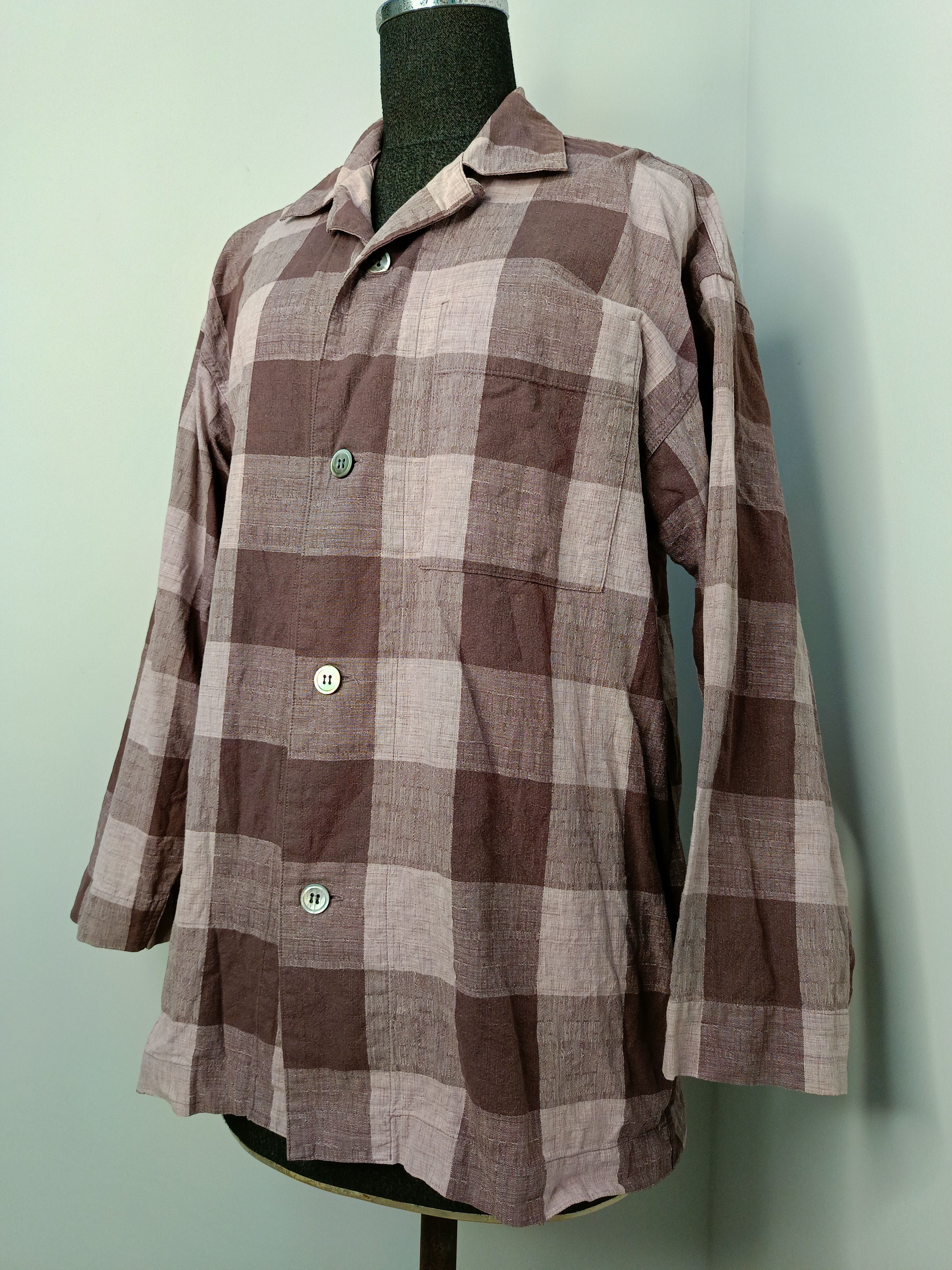 image of Issey Miyake Im Product Design Studio Japan Square Shirt S in Purple, Men's (Size Small)