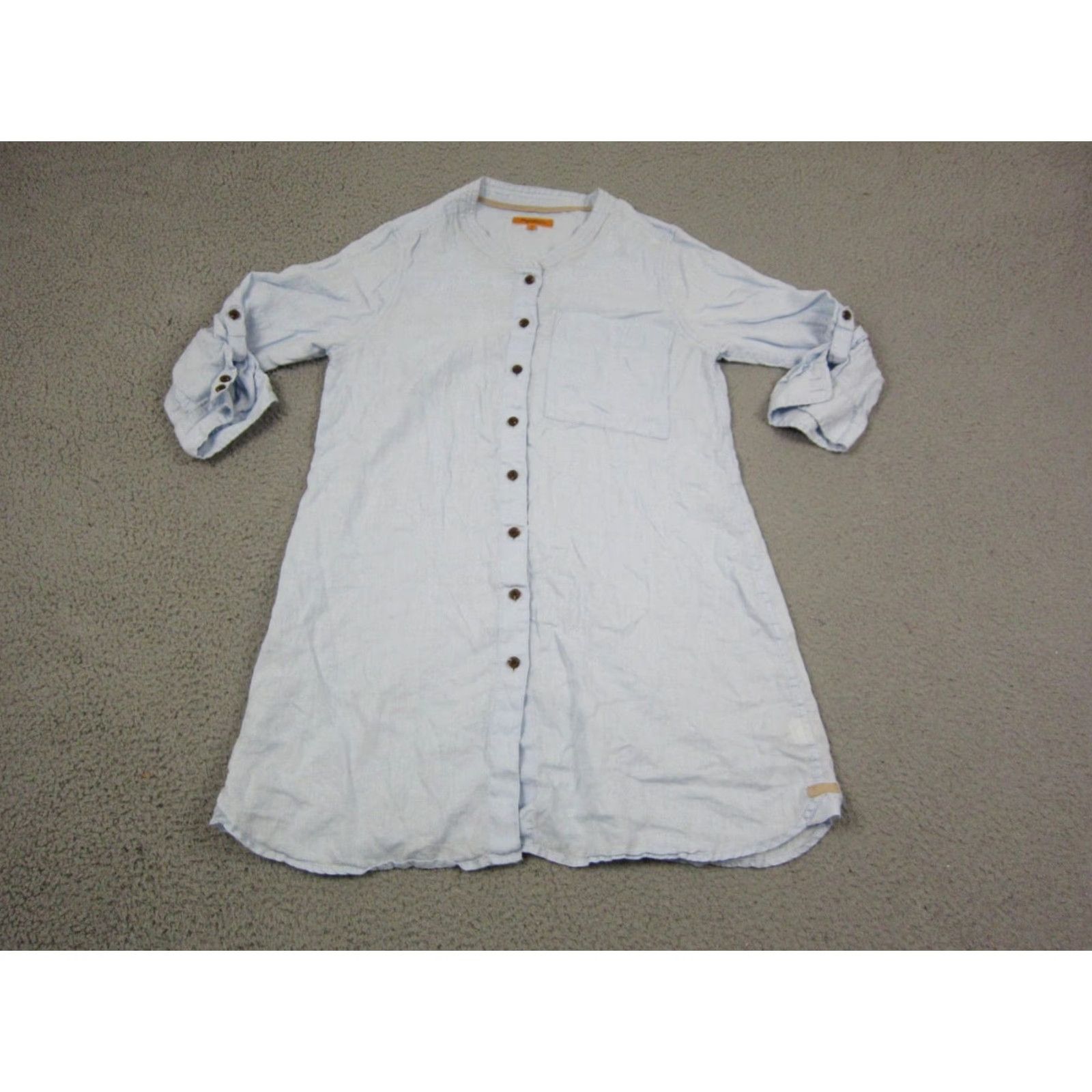 Vintage British India Adventurer Shirt Dress Womens 7 Blue 100% Linen Button Up Summer Shirt Dress Womens 7 Blue Linen Button Up 90s City Casual Vintage No Size M / US 6-8 / IT 42-44 - 2 Thumbnail