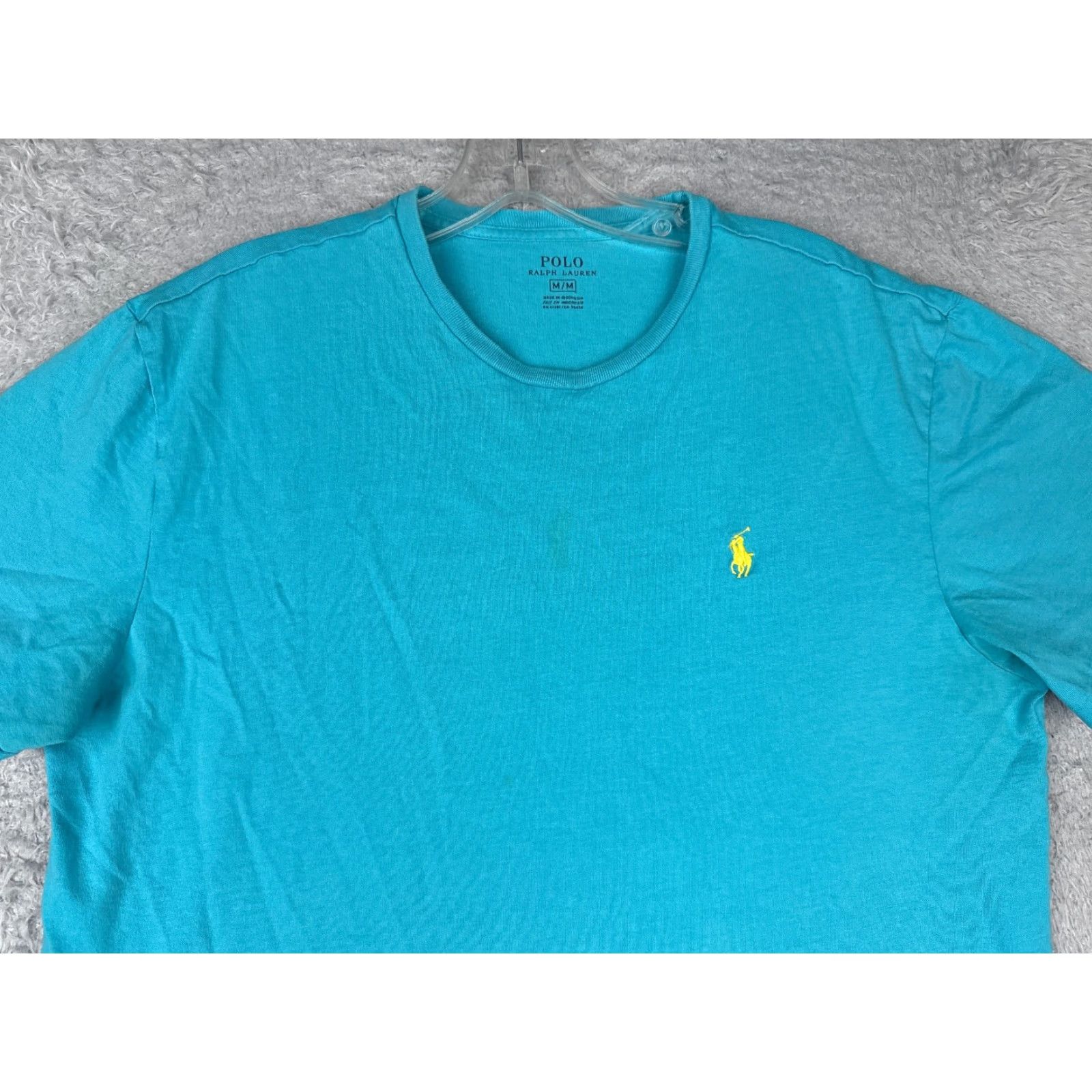 Ralph Lauren VINTAGE Polo Ralph Lauren Shirt Men Medium Blue 100% Cotton Crew Neck Short Sleeve READ Size US M / EU 48-50 / 2 - 4 Thumbnail