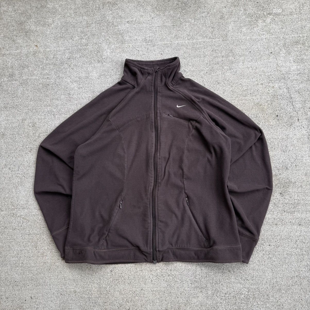Nike Vintage Nike Grey Tag Therma Fit Coffee Brown Women’s Fleece Size L / US 10 / IT 46 - 1 Thumbnail