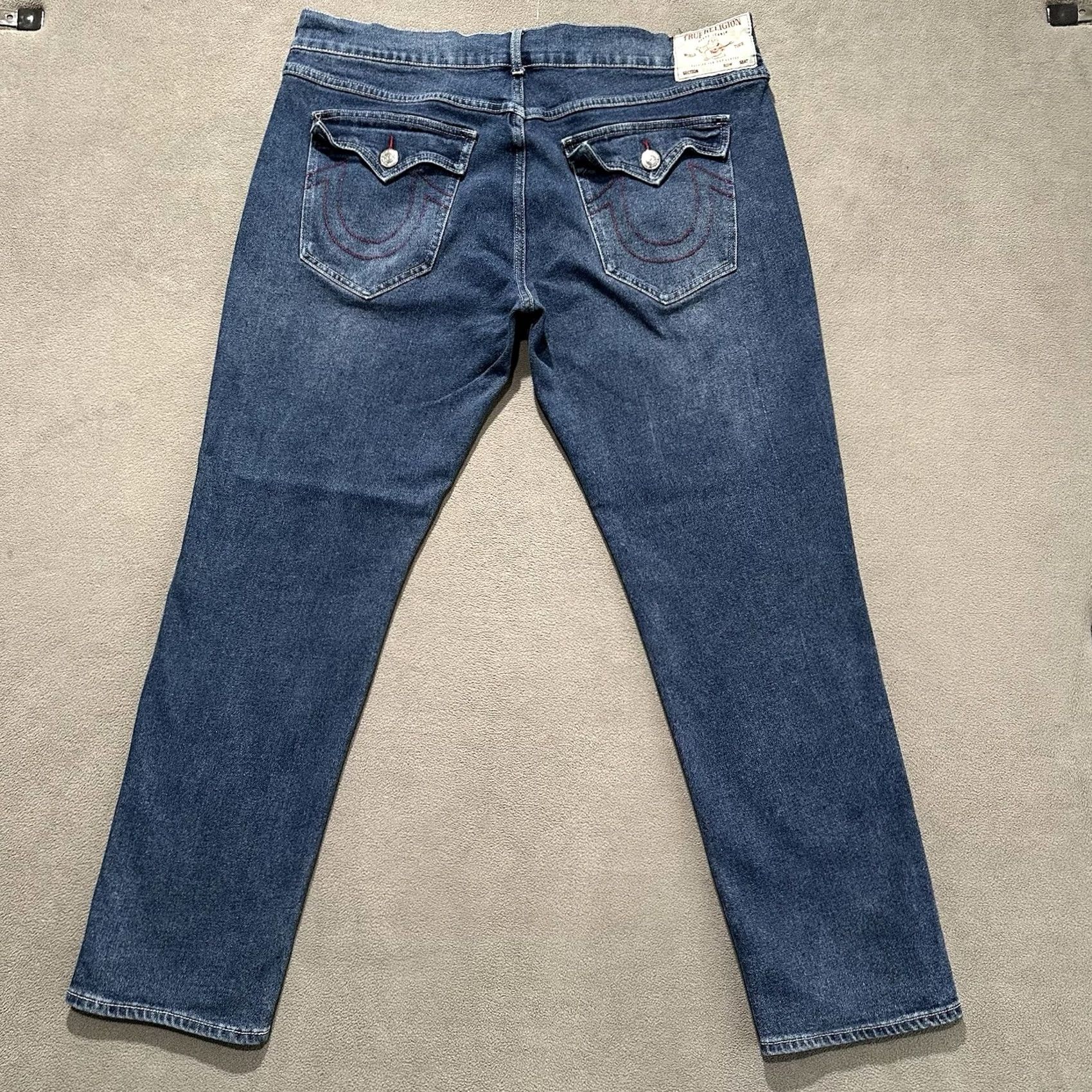 True Religion True Religion Jeans Mens 38 Slim Fit Geno Blue SN Flap Pockets GUC Size US 38 / EU 54 - 2 Thumbnail