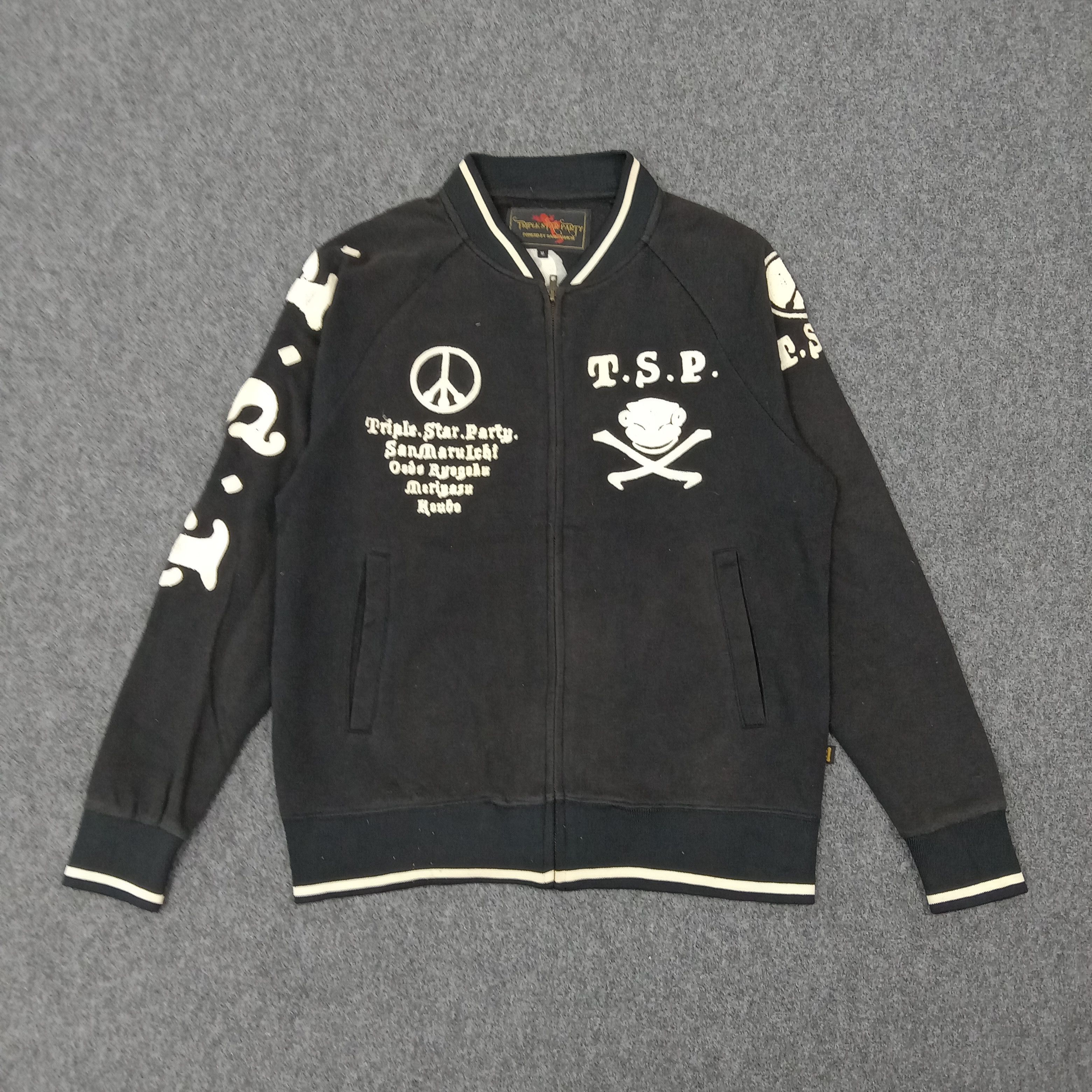 Japanese Brand Triple Star Party Embroidery Sweater Jacket C264N8 Size US M / EU 48-50 / 2 - 1 Thumbnail