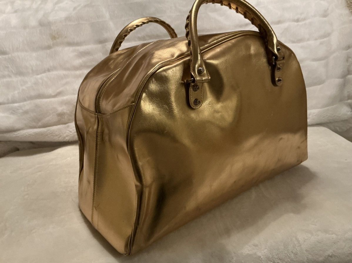 Balenciaga Balenciaga Metallic Gold Bowling Handbag Size ONE SIZE - 8 Thumbnail