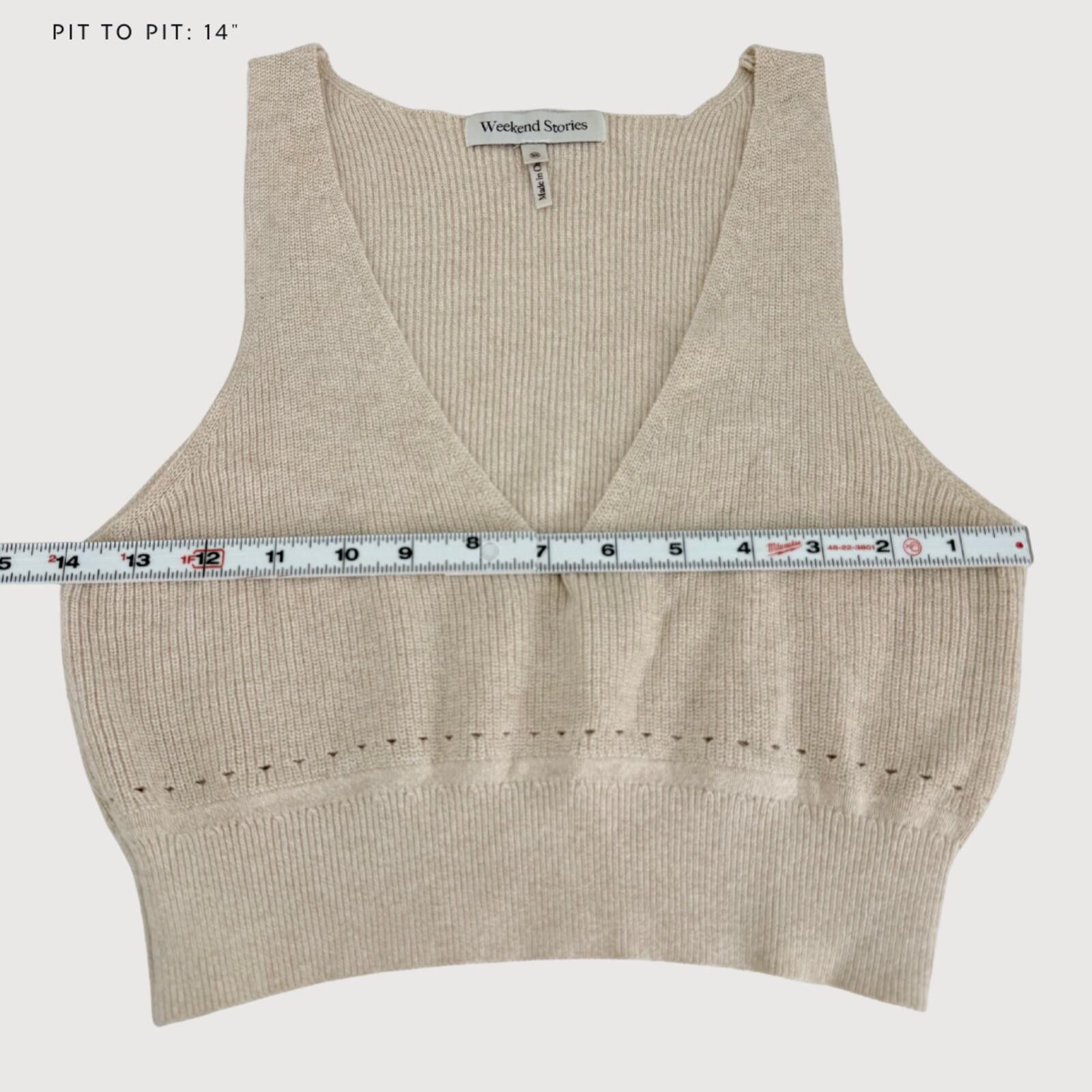 Other Weekend Stories Simone Knit Crop Top XS Size XS / US 0-2 / IT 36-38 - 7 Thumbnail