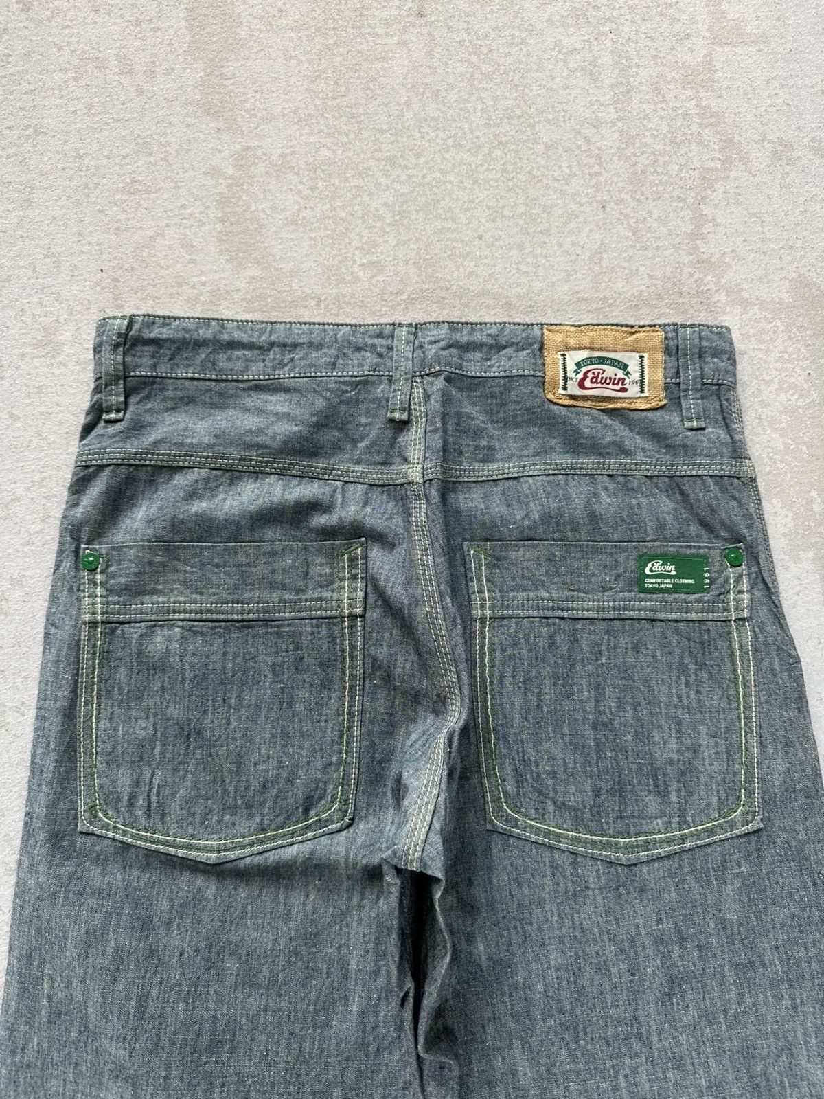 Edwin 712RS Vintage EDWIN TOKYO-JAPAN WorkWear Roll Ups Denim Pant Size US 33 - 11 Thumbnail