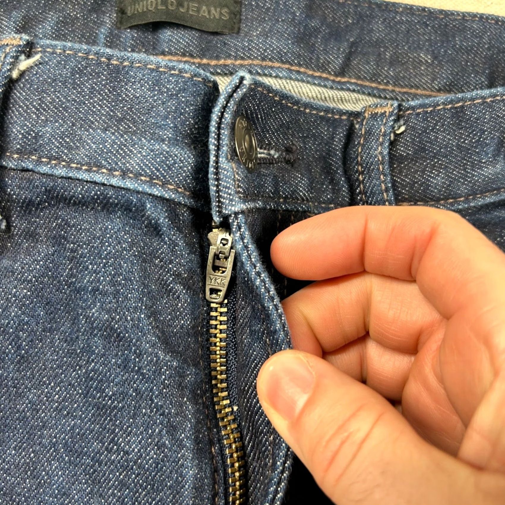 Uniqlo Uniqlo Jeans Slim Mens 30x32 Selvedge Japanese Denim Kaihara Dark WashBlue 5-Pocket Regular Inseam 32 Vintage No Boss? Size US 30 / EU 46 - 4 Thumbnail