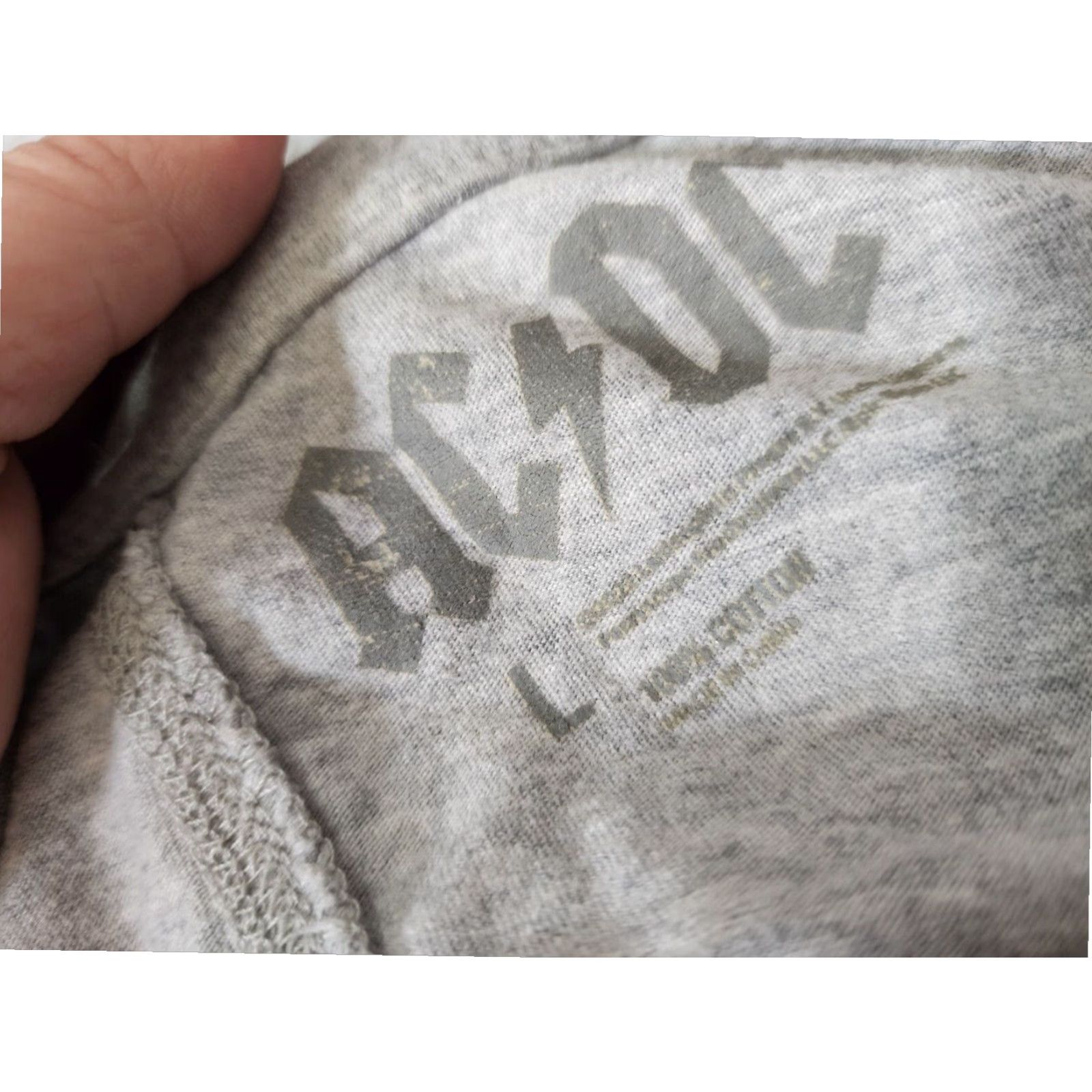 Vintage AC/DC Highway to Hell Band Tee Women's Gray Distressed Graphic T Shirt Large Size L / US 10 / IT 46 - 5 Thumbnail