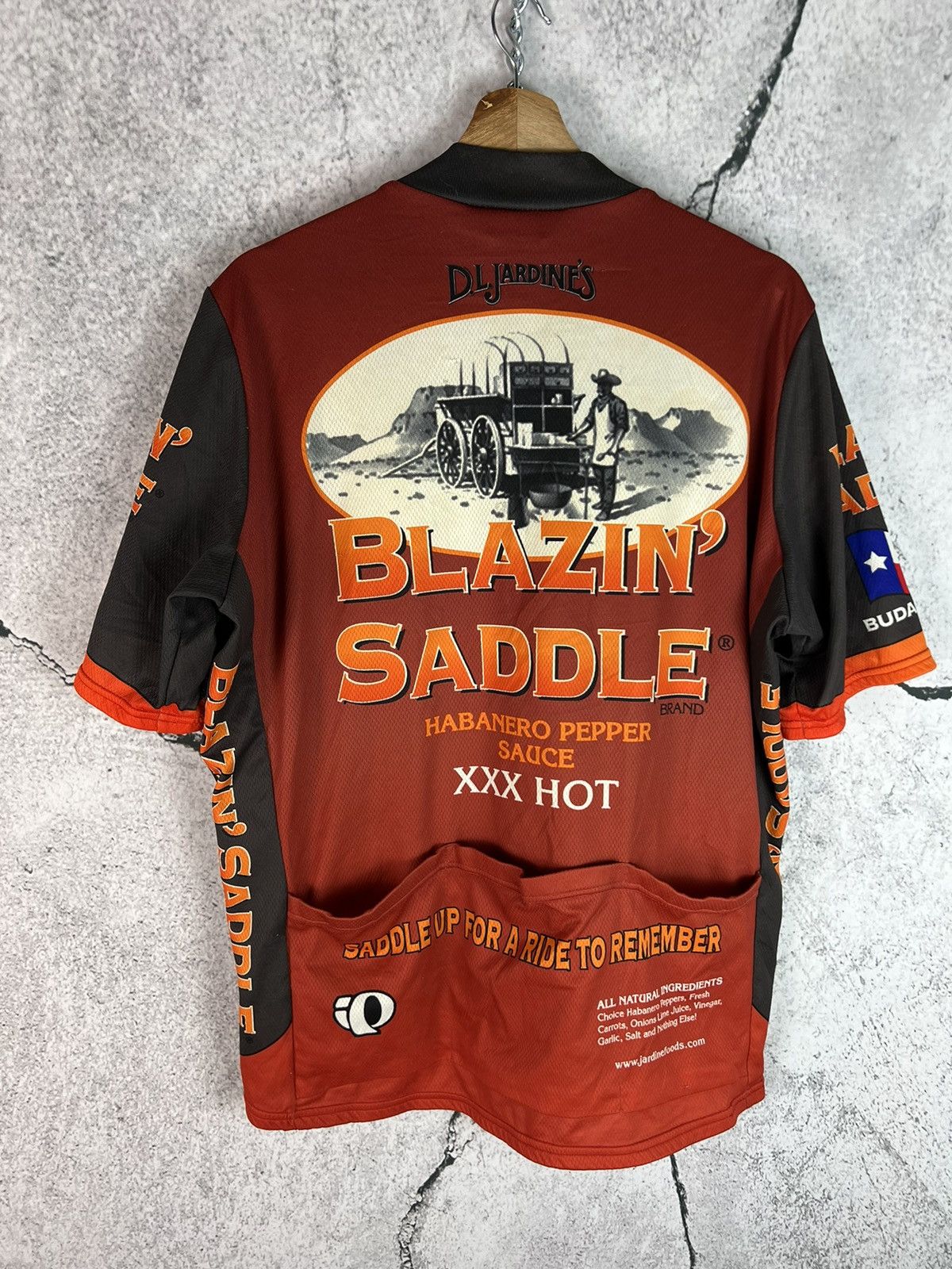 Vintage Pearl Izumi Blazin Saddle Cycling Jersey Tee T-shirt 90s Size US L / EU 52-54 / 3 - 2 Thumbnail