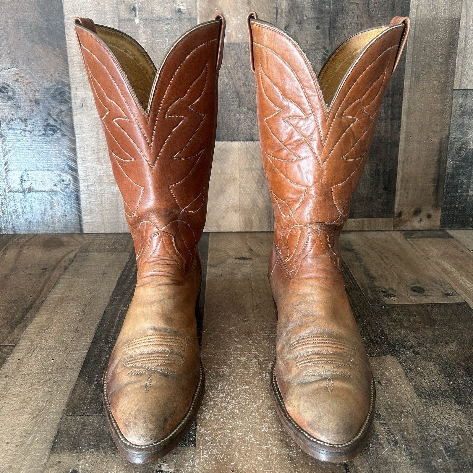 Vintage Hondo Vintage Good Year Sole Western Cowboy Boots Mens 13 D Size US 13 / EU 46 - 1 Thumbnail