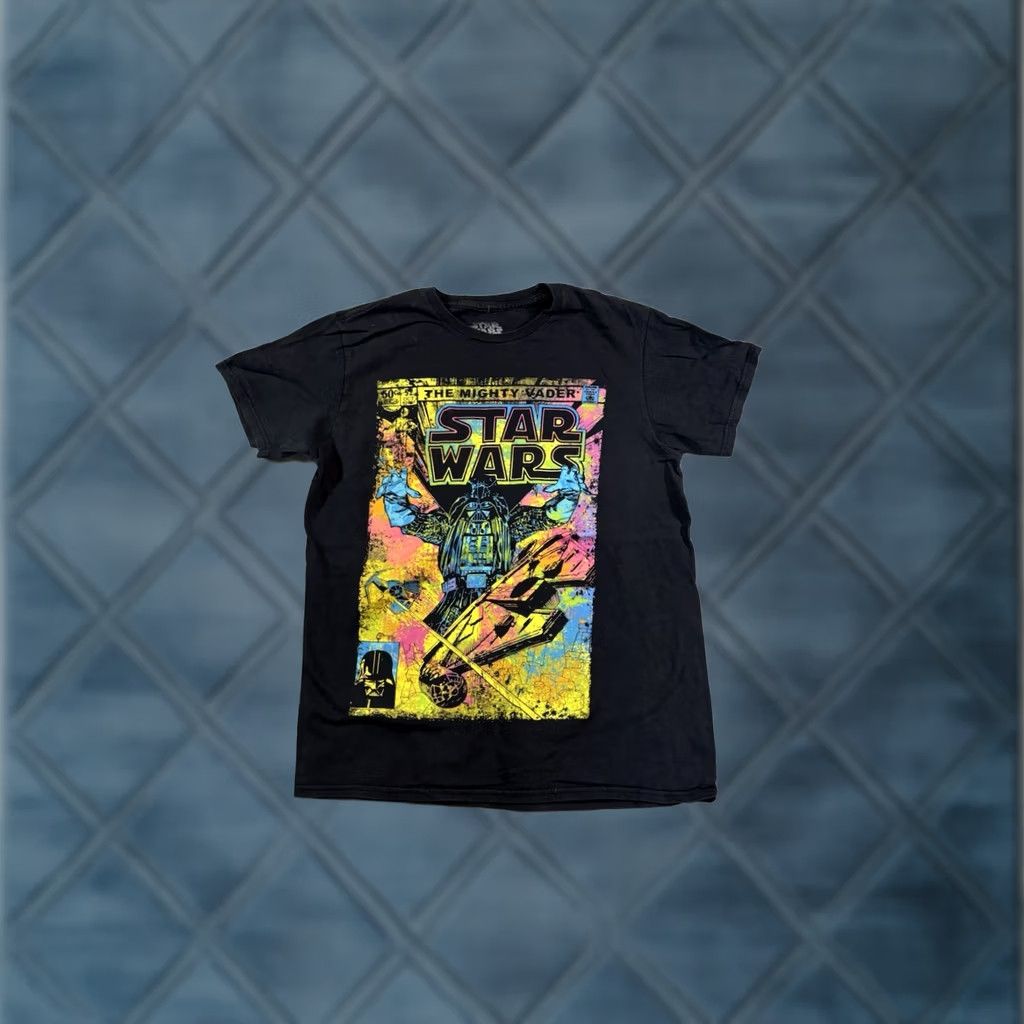 Star Wars VINTAGE? NO — Star Wars Unisex Short Sleeve T-Shirt Graphic Tee Darth Vader Black Cotton Old School? No Size US M / EU 48-50 / 2 - 1 Thumbnail
