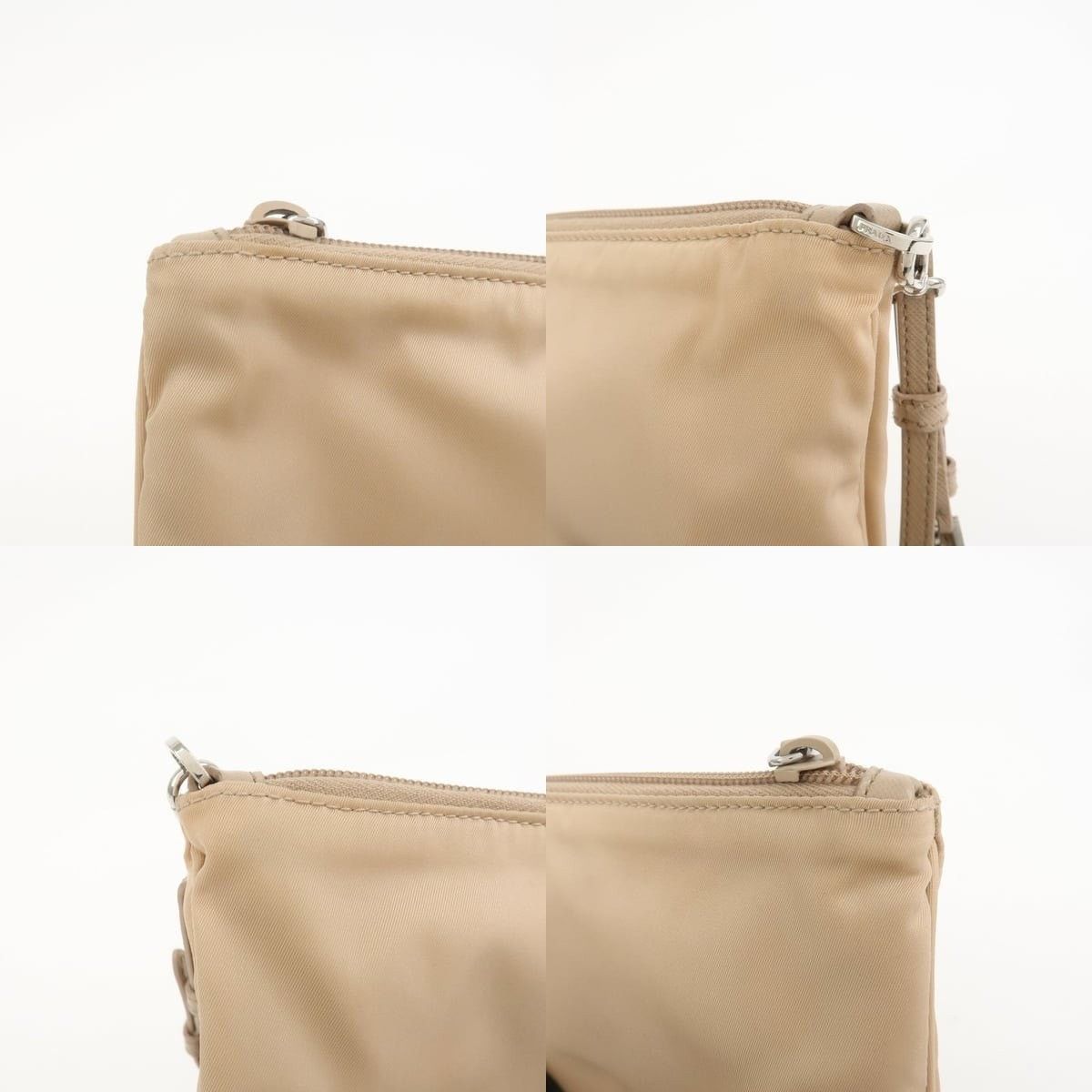 Prada Prada Tessuto Triangle Logo Wristlet Beige Size ONE SIZE - 5 Thumbnail