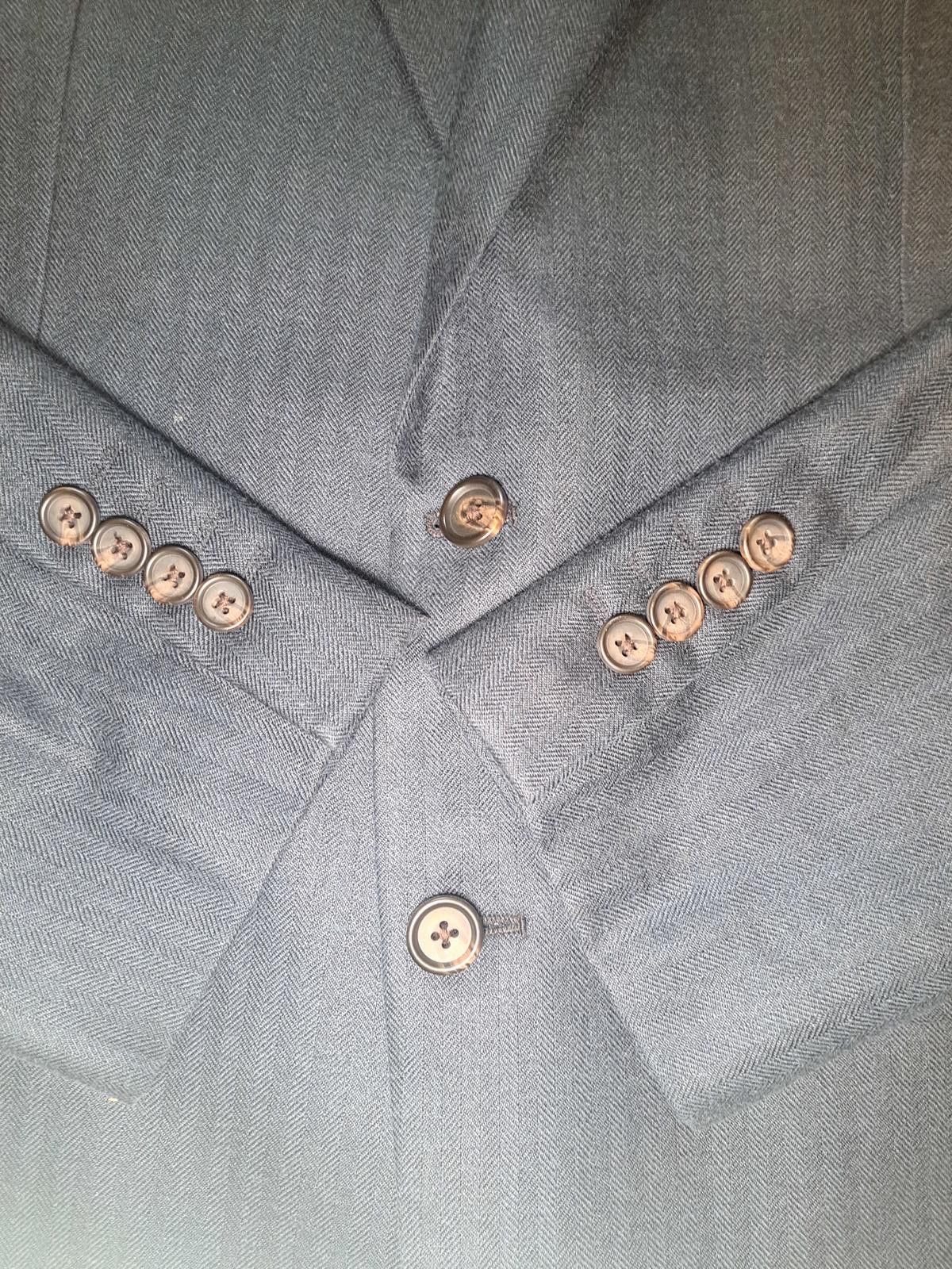 Polo Ralph Lauren Ralph Lauren Sport Coat 43L Long Navy Silk Wool Herringbone Size 40R - 7 Thumbnail
