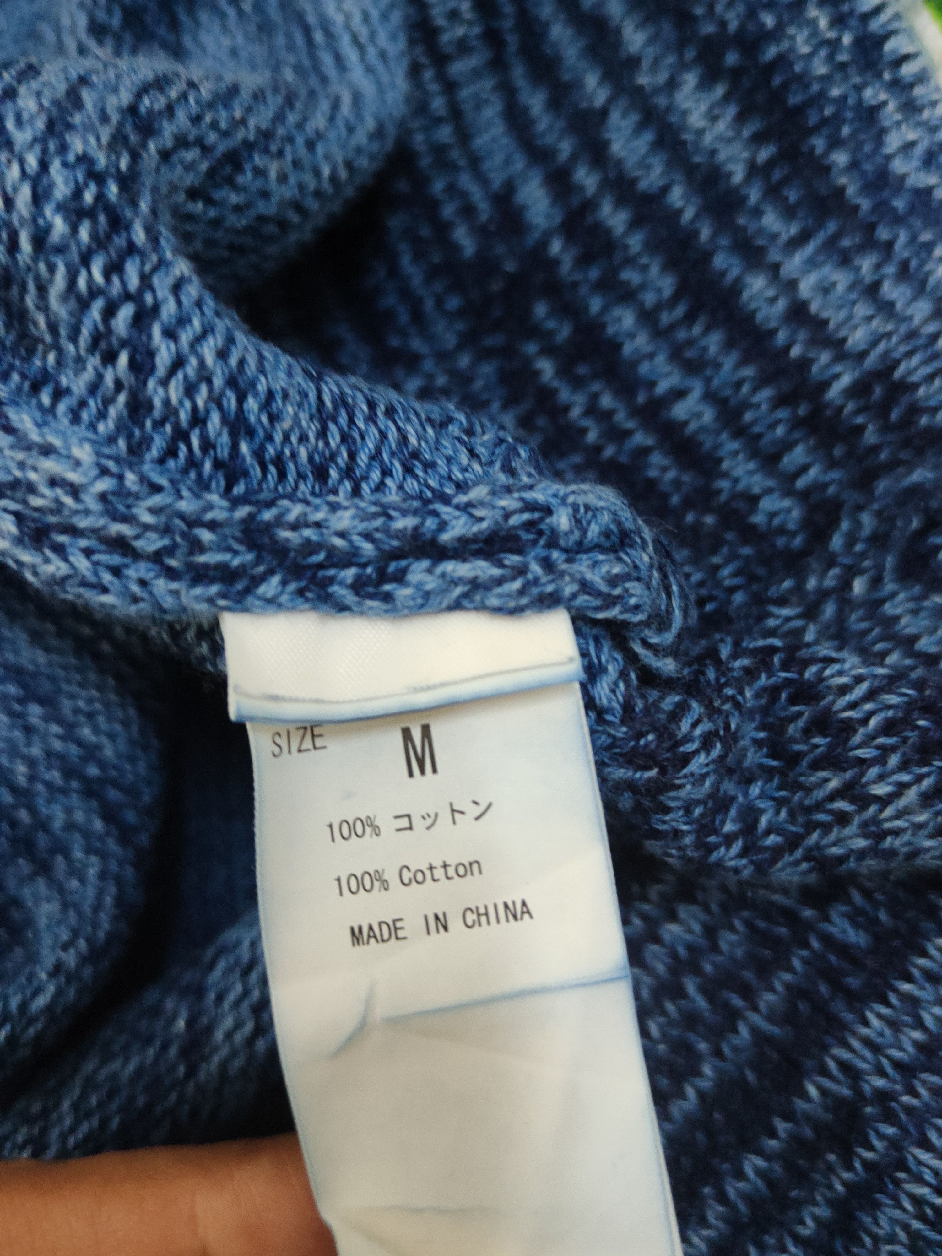 Aran Isles Knitwear × Japanese Brand × MOUSSY Azul by Moussy Blue Knitwear japan #W12 Size US M / EU 48-50 / 2 - 11 Thumbnail