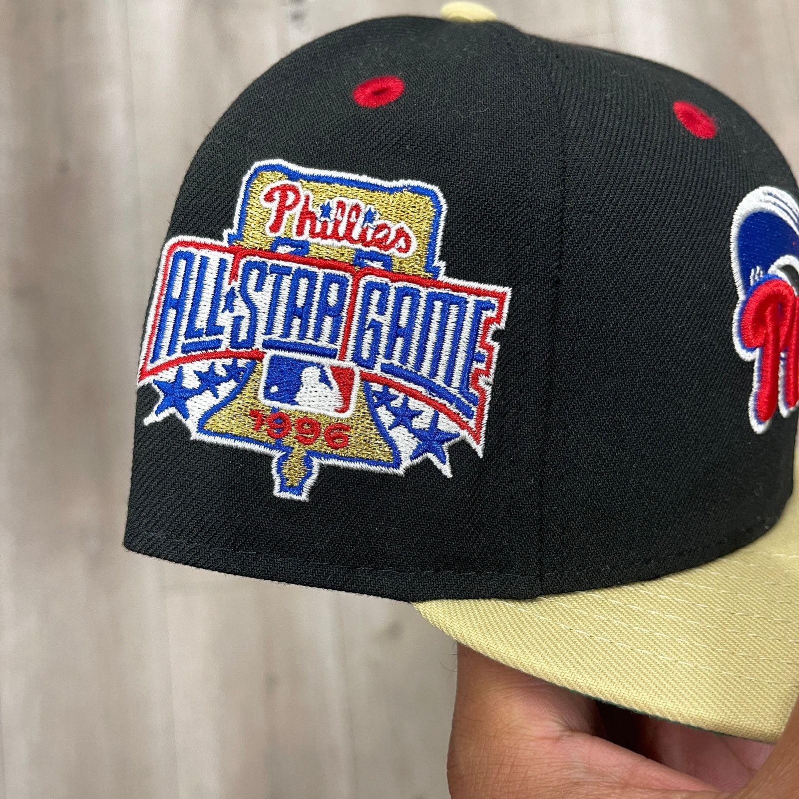 New Era New Era Phillies Black 1996 All-Star Game Patch Hat 7 1/4 Size ONE SIZE - 4 Thumbnail