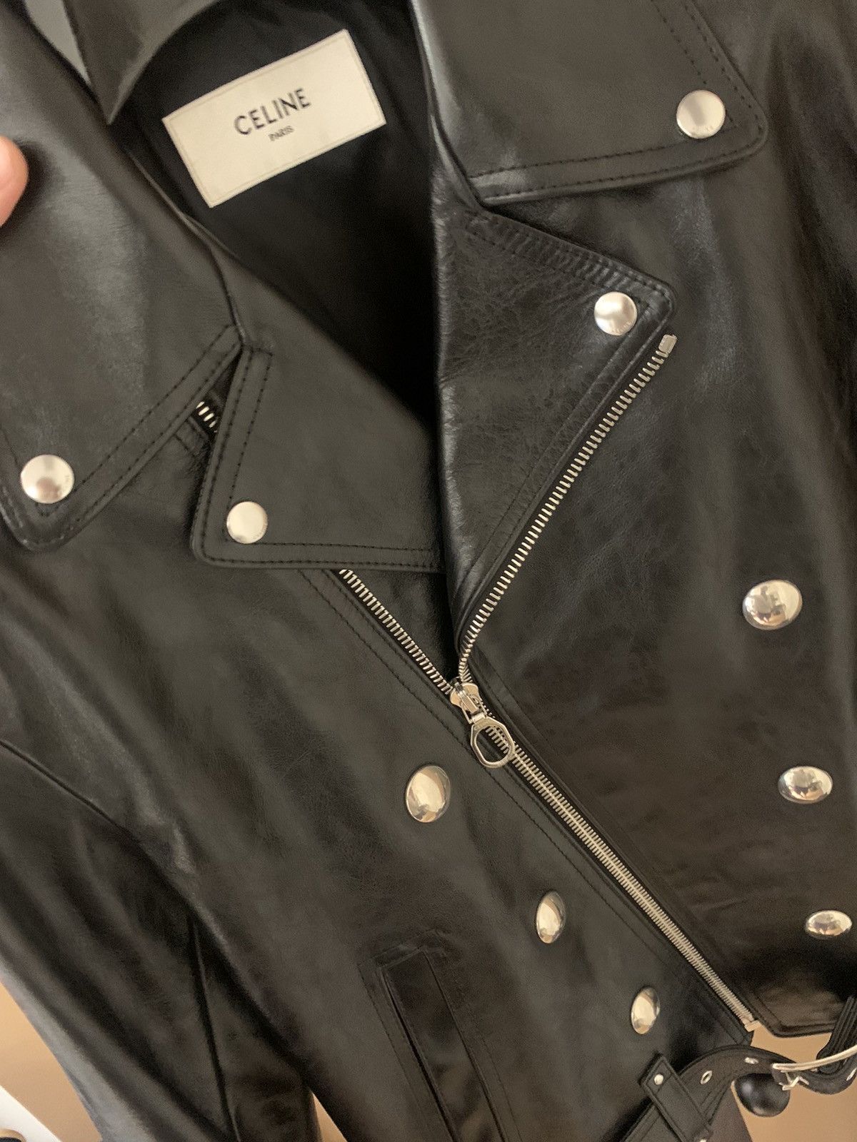 Celine Celine 2024FW Buttoned Calfskin leather jacket Size US M / EU 48-50 / 2 - 2 Thumbnail