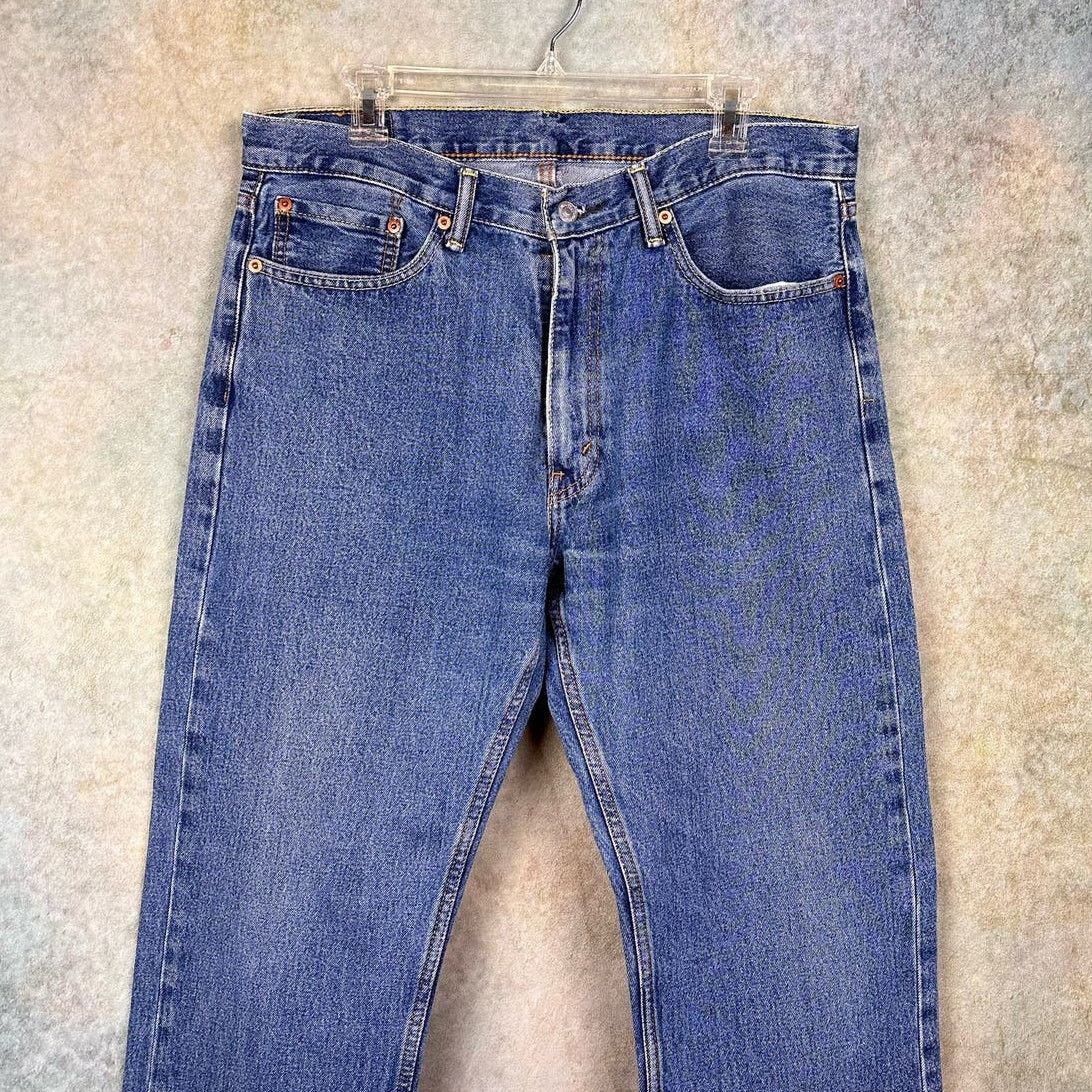 Levi's × Vintage Vintage Levis 505 Denim Jeans 36x30 Dark Wash Straight Leg Size US 36 / EU 52 - 4 Thumbnail