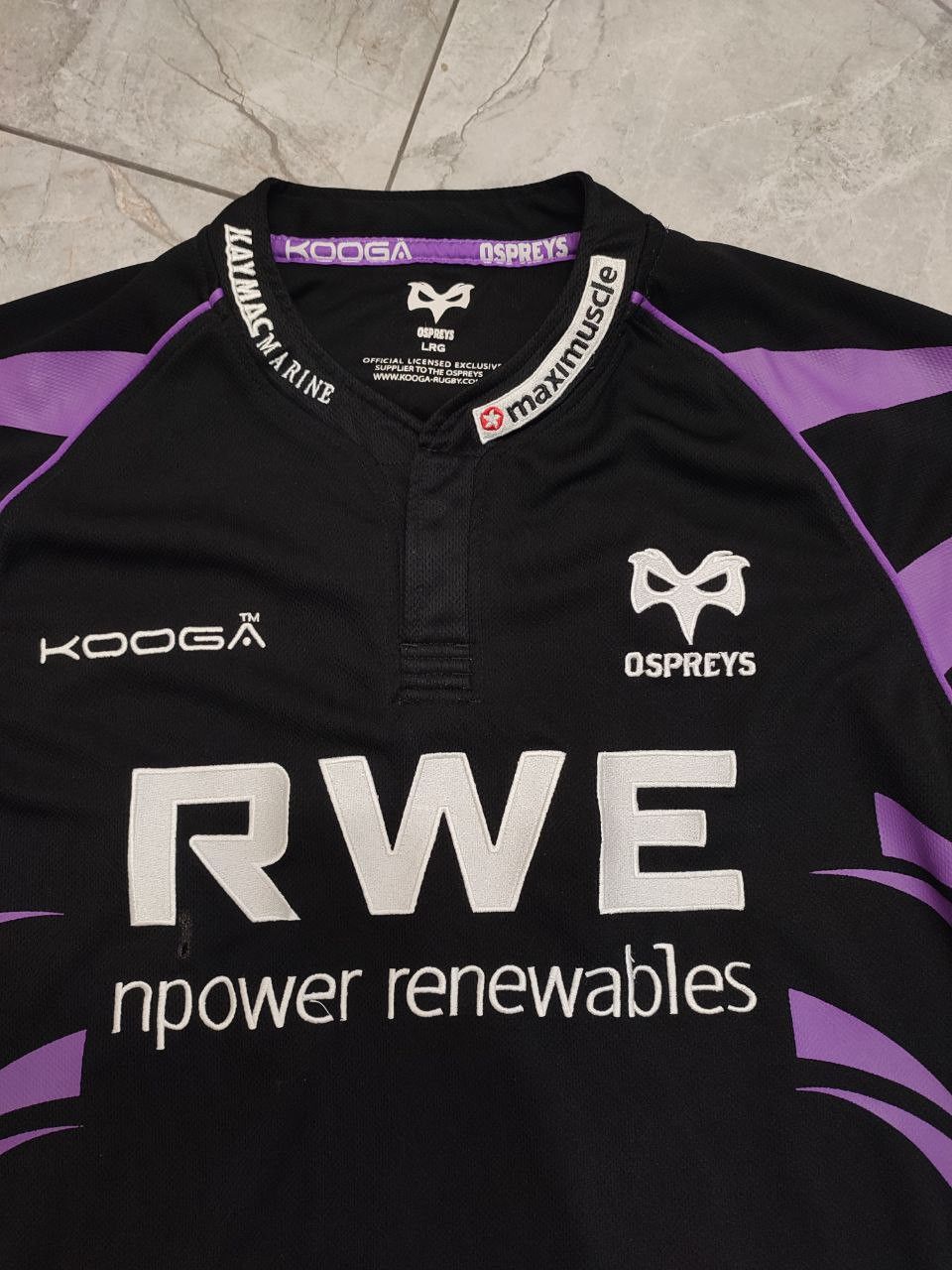 Osprey Ospreys Rugby Union Shirt Kooga Home Jersey Wales 2010 2011 Size US L / EU 52-54 / 3 - 4 Thumbnail