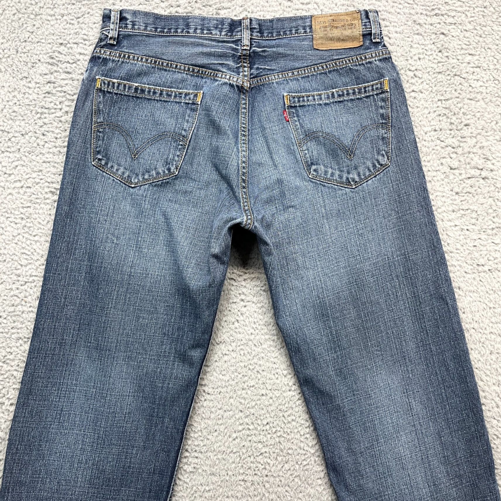 Levi's Levi's 559 Jeans Mens 36x31 Relaxed Straight Denim Blue 5-Pocket Button Zip Cotton Logo Distressed Size US 36 / EU 52 - 6 Thumbnail