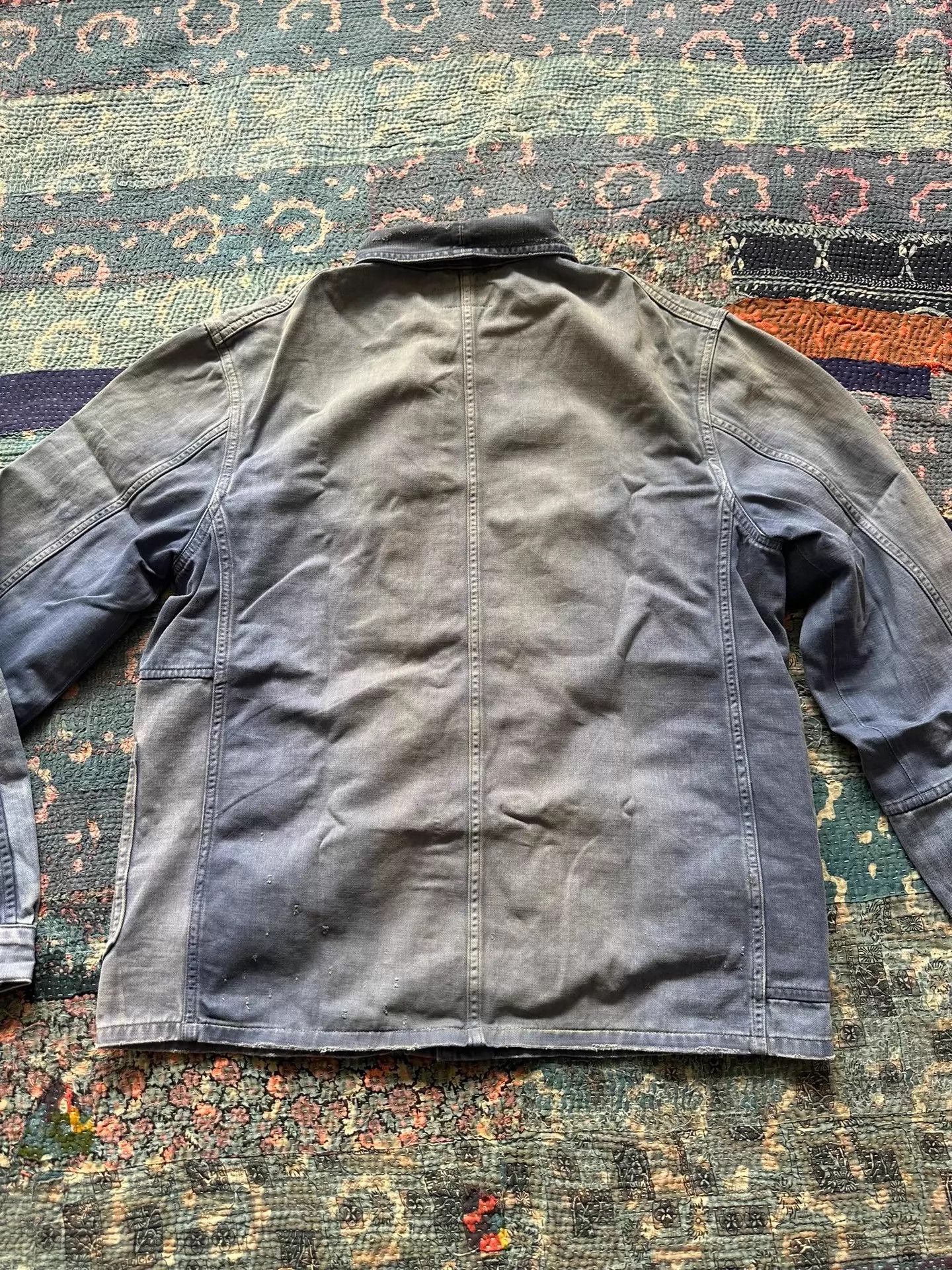 RRL Ralph Lauren RRL Original Distressed Patched French Work Jacket Size US S / EU 44-46 / 1 - 2 Thumbnail
