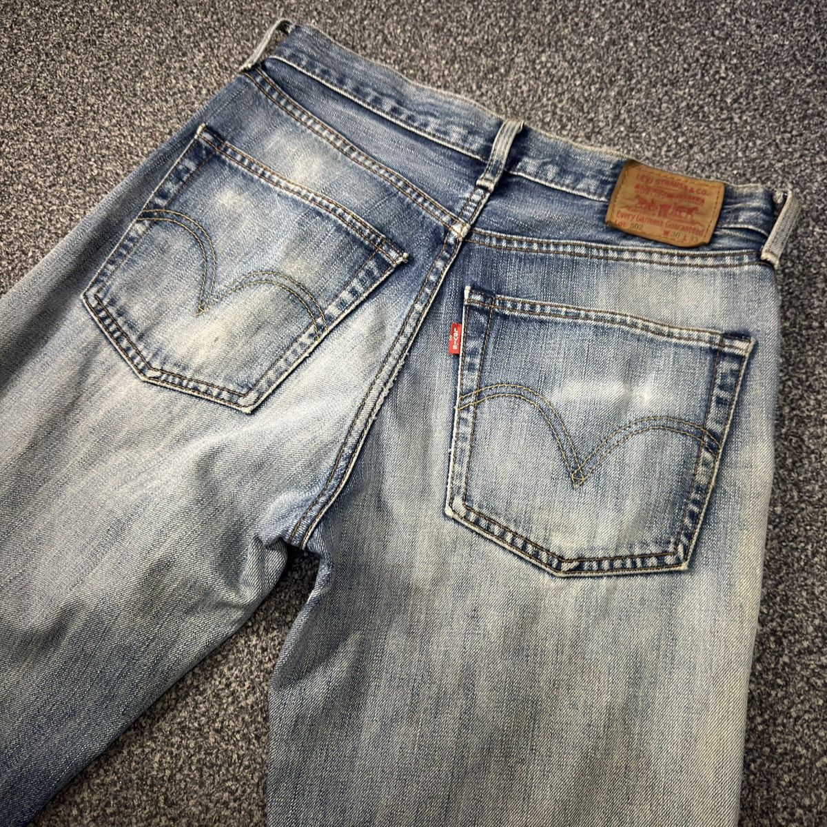 14th Addiction Vintage 90s Levis 502 Faded 2 Tone Distressed Denim W30 Size US 30 / EU 46 - 6 Thumbnail