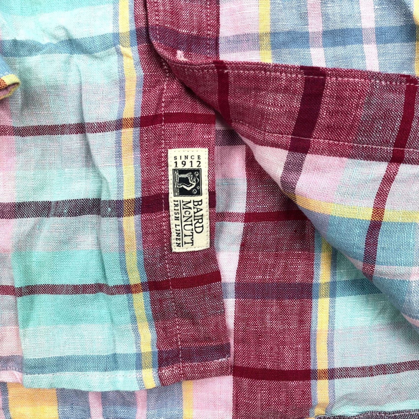 J.Crew NWT J. Crew Linen Shirt Mens Medium Baird McNutt Irish Plaid NEW Shirt Mulitcolor (adjusted) Size US M / EU 48-50 / 2 - 6 Thumbnail