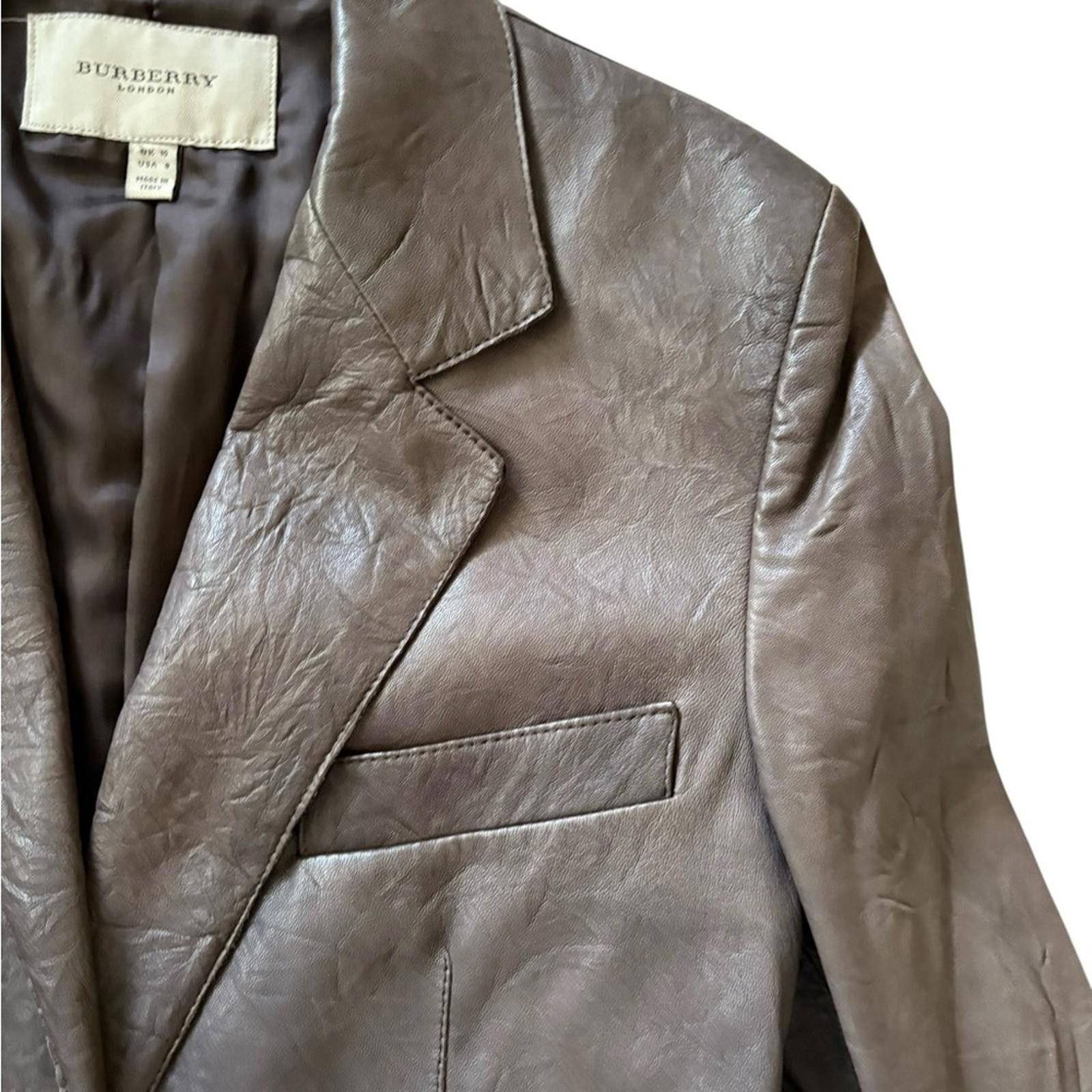 Burberry Burberry London Made in Italy Brown Leather Blazer Size 8 Size M / US 6-8 / IT 42-44 - 5 Thumbnail