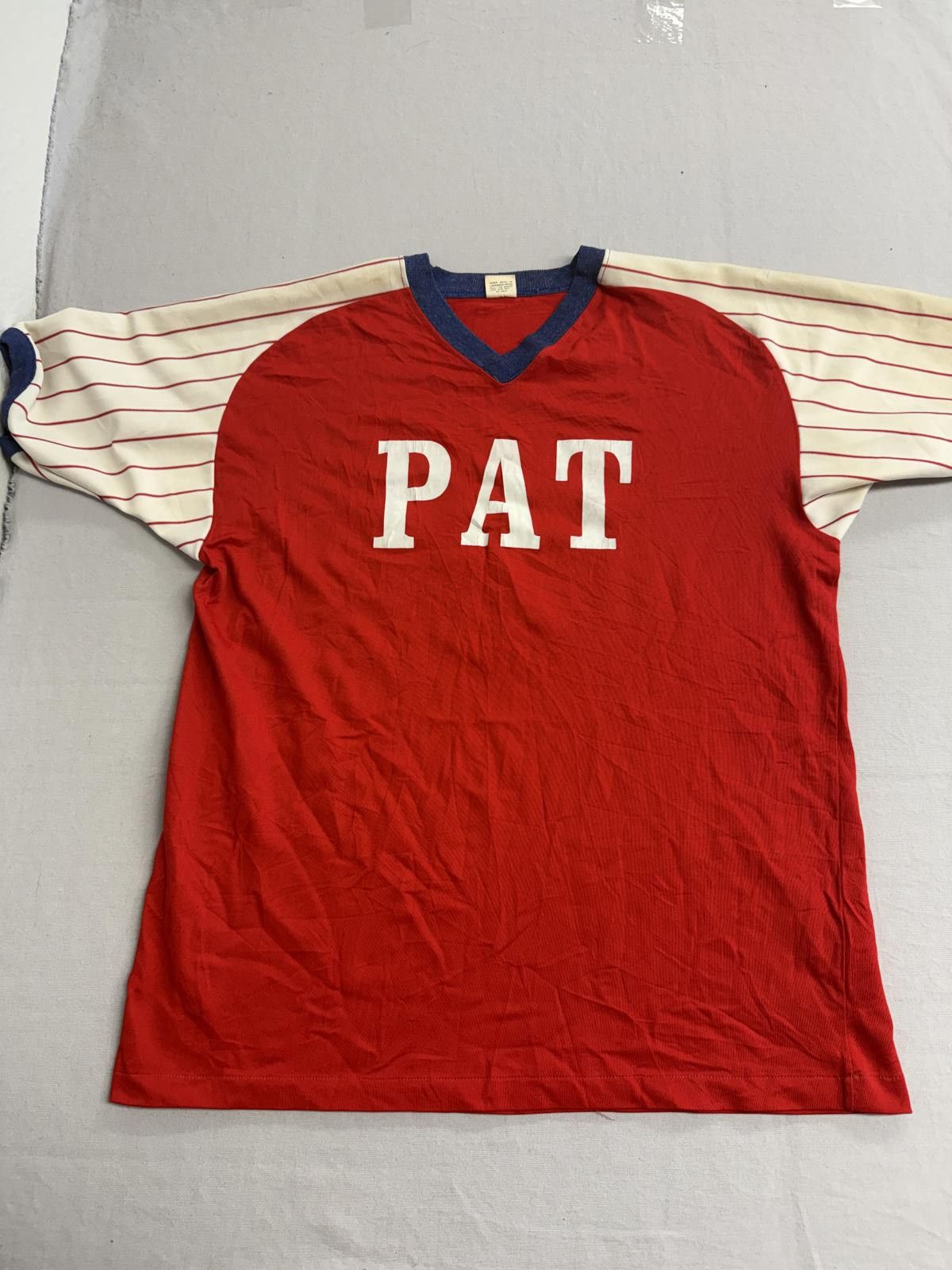 Maison Margiela Vintage 1970s Baseball Jersey Red Pin Stripe PAT #0 Mason -L Size US L / EU 52-54 / 3 - 1 Thumbnail