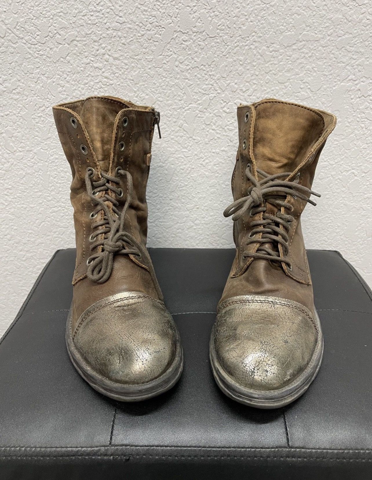 If Six Was Nine Vintage Italian AS 98 Rick Owens Style Leather Biker Boots Size US 8.5 / EU 41-42 - 4 Thumbnail