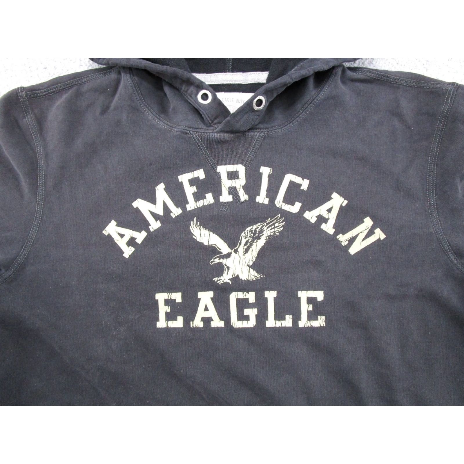 American Eagle Outfitters VINTAGE American Eagle Outfitters Hoodie Pullover Mens Size L Black Grunge SK8 Read Sports Winter Fall Spring All Seasons Hooded Mens Size US L / EU 52-54 / 3 - 2 Thumbnail
