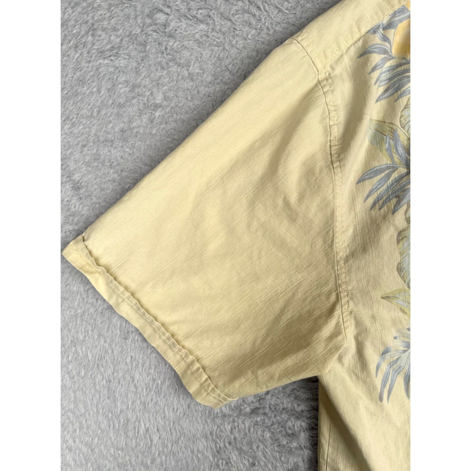 Vintage Jamaica Jaxx Shirt Men 2XL Yellow Palm Leaf Hawaiian 100% Silk Button Up Size US XXL / EU 58 / 5 - 3 Thumbnail