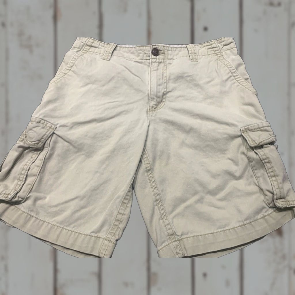 Vintage Aéropostale Cargo Shorts Men Size 32 Beige Cotton Utility Pocket Size US 32 / EU 48 - 1 Thumbnail